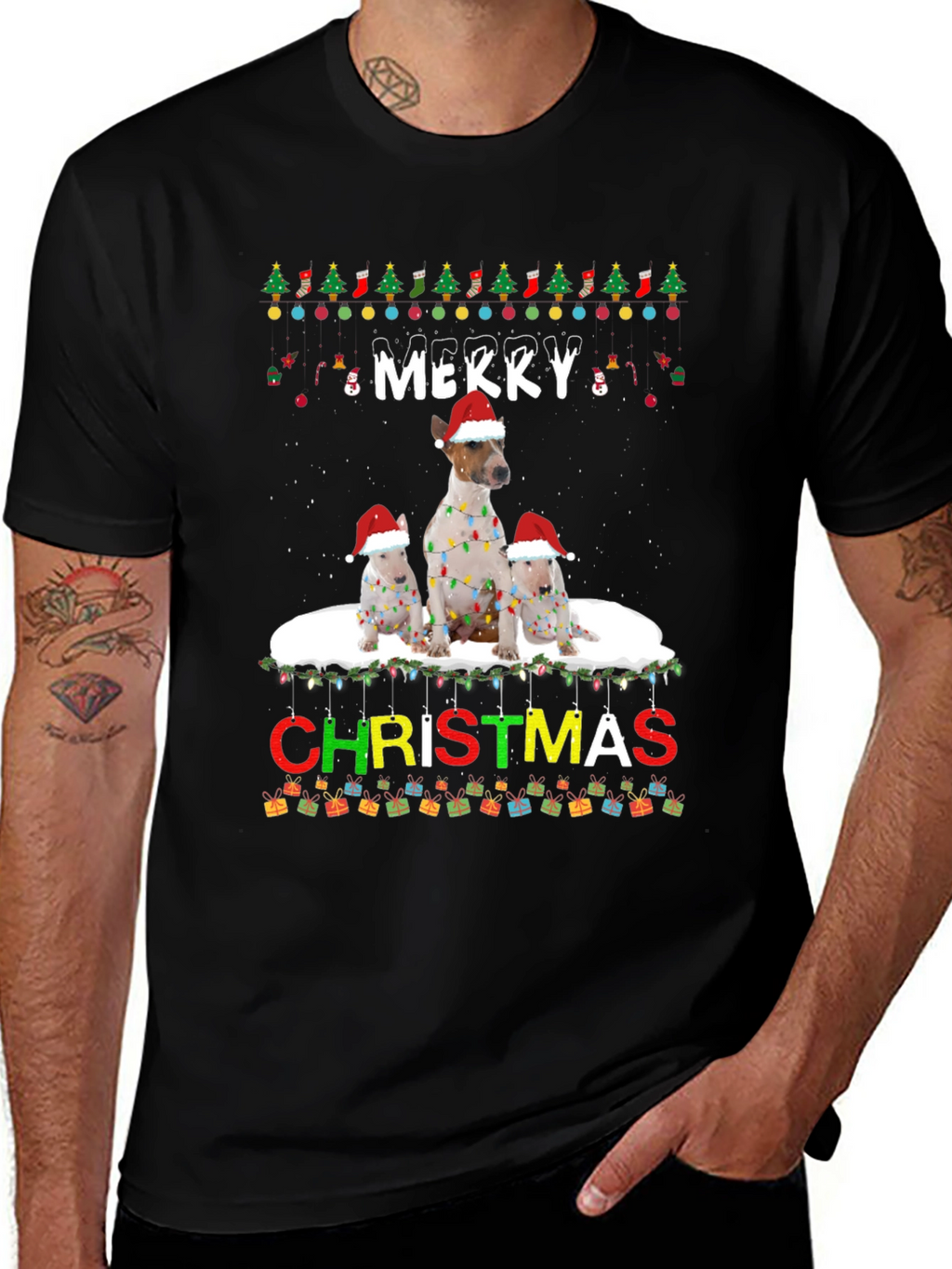 Merry Christmas Dog Breed T-Shirt