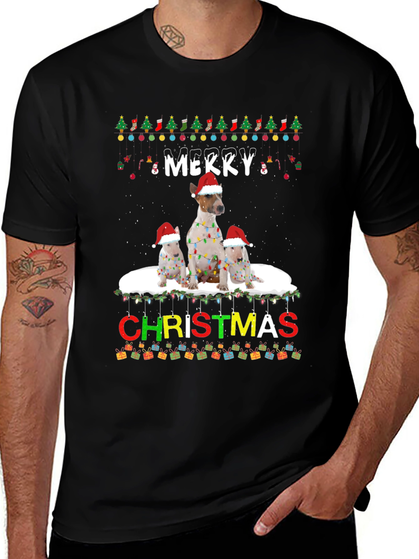 Merry Christmas Dog Breed T-Shirt
