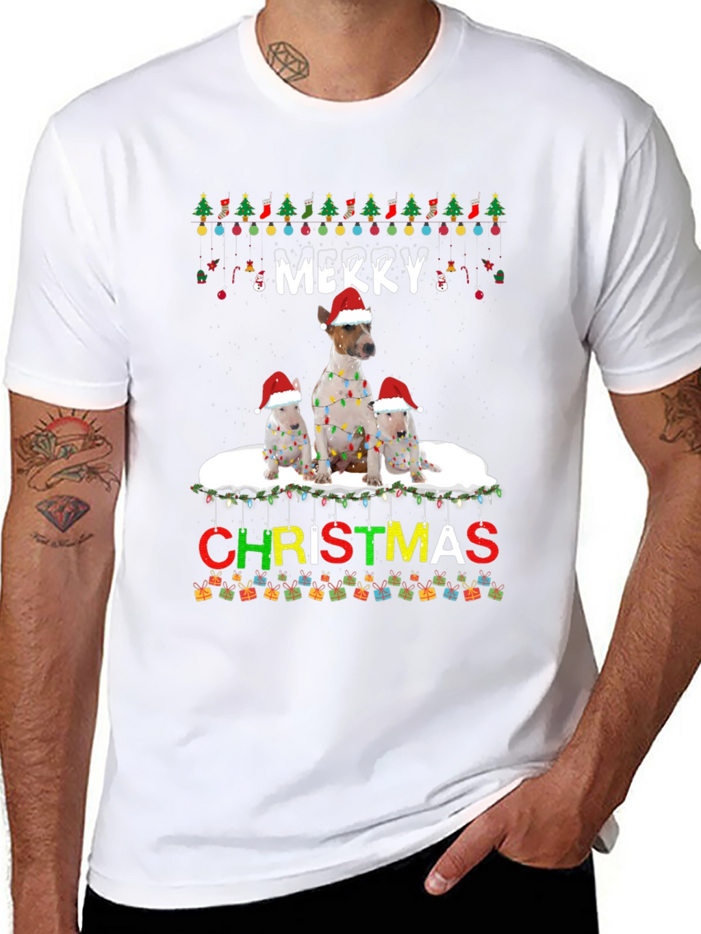 Merry Christmas Dog Breed T-Shirt