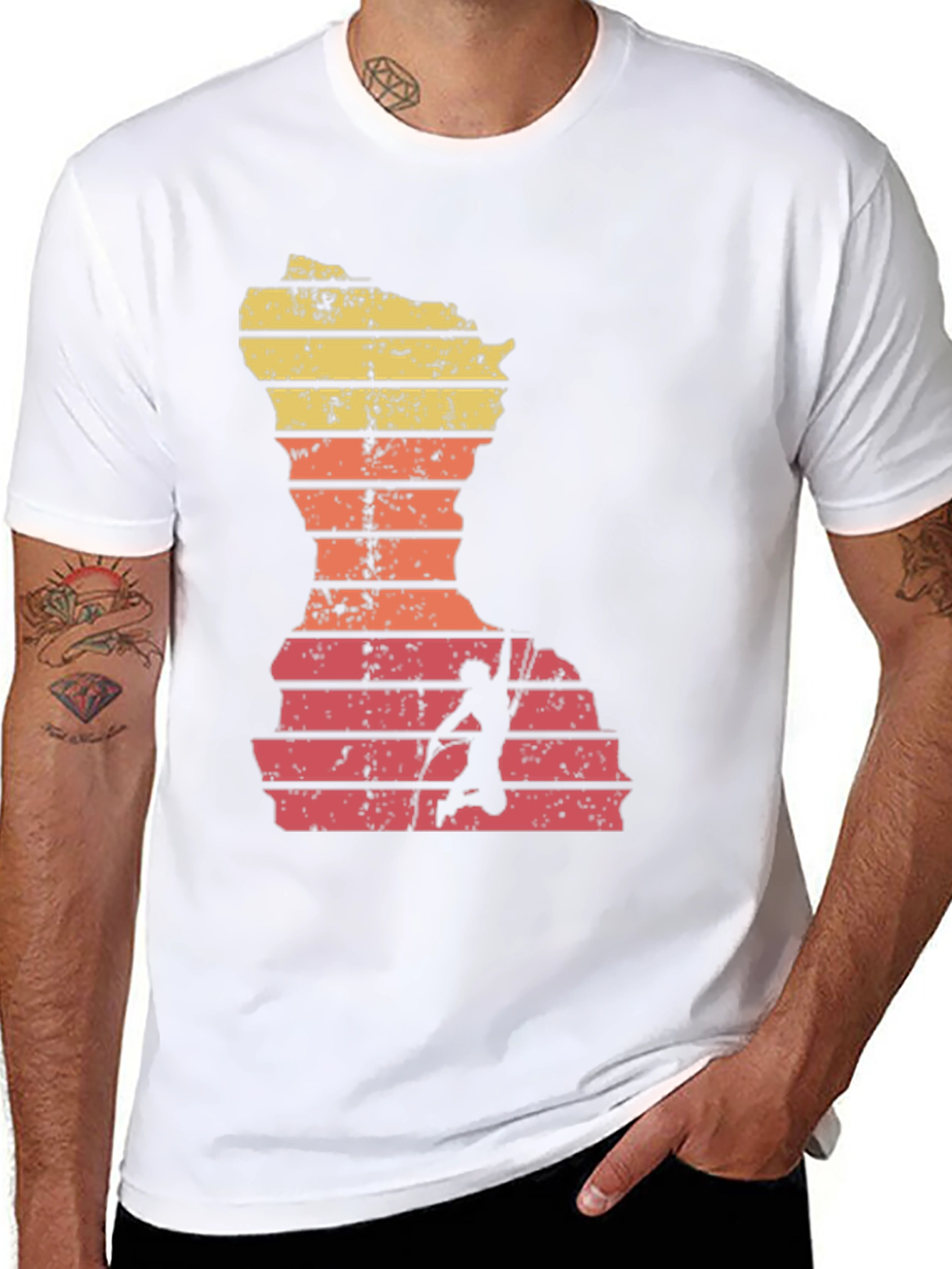 Retro Climber T-Shirt - Wisconsin Silhouette