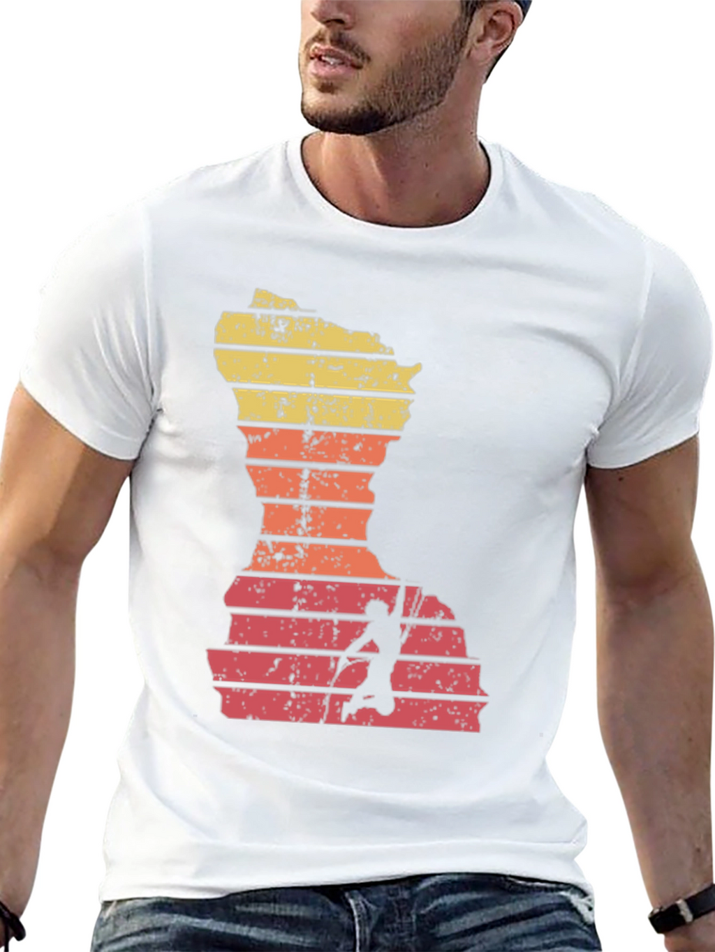 Retro Climber T-Shirt - Wisconsin Silhouette