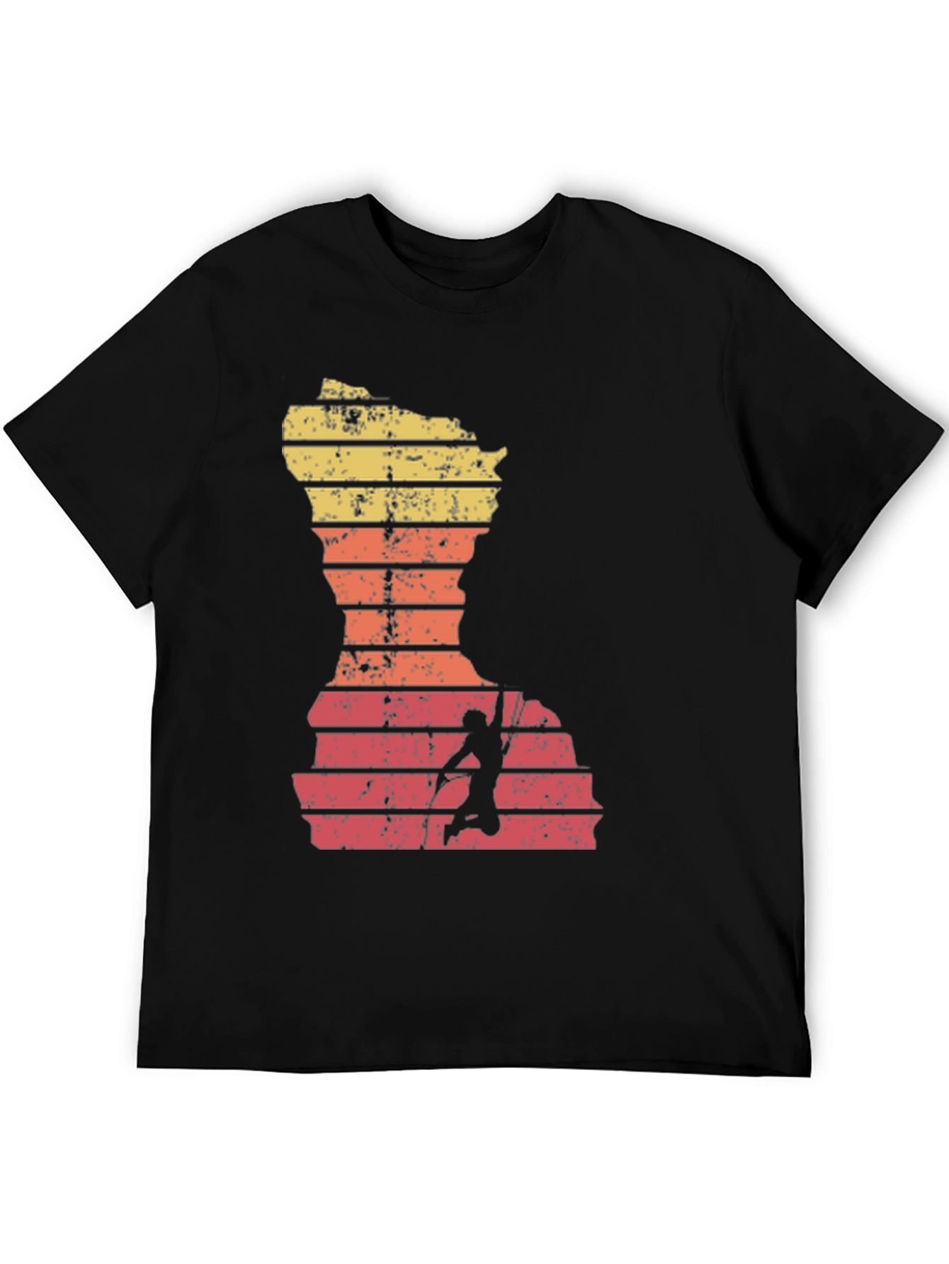Retro Climber T-Shirt - Wisconsin Silhouette