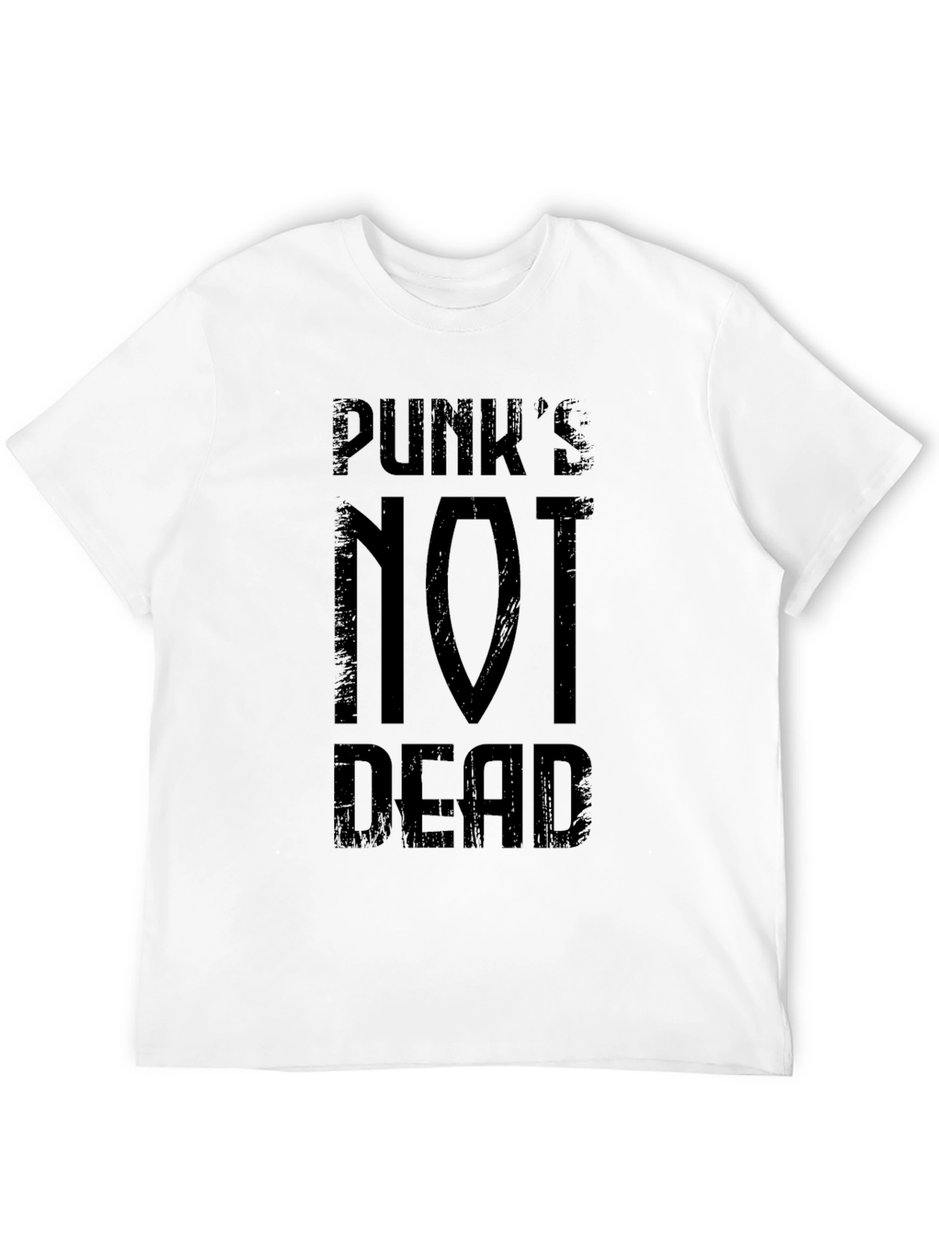 Punks Not Dead Graphic Tee - Black Cotton T-Shirt