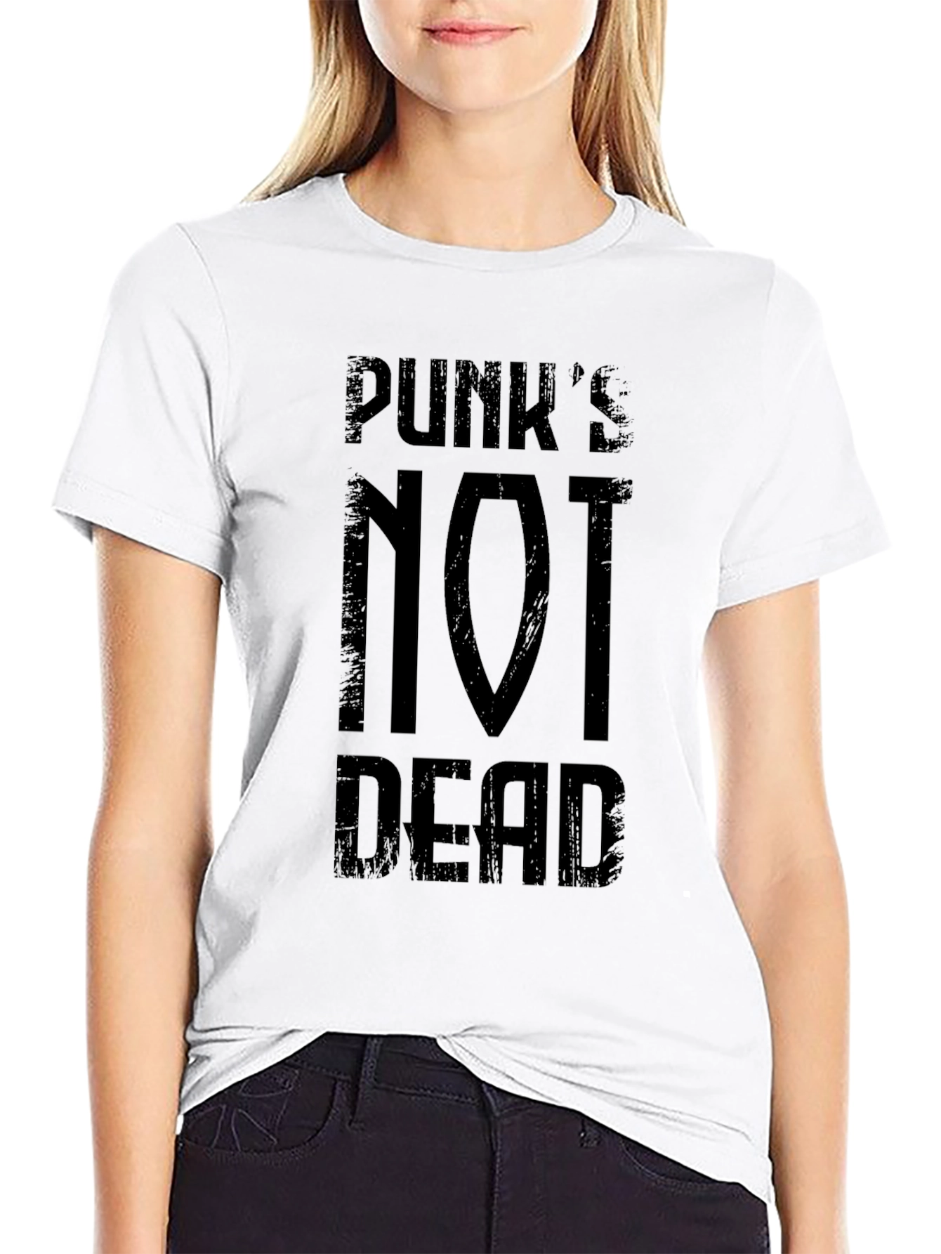 Punks Not Dead Graphic Tee - Black Cotton T-Shirt