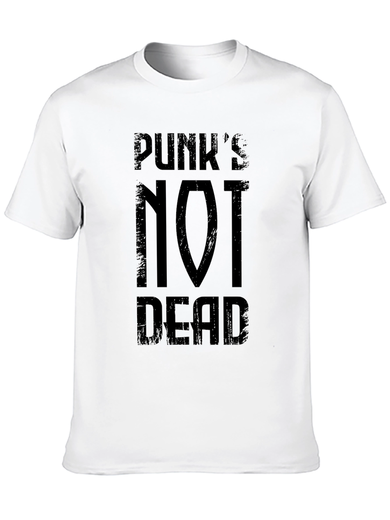 Punks Not Dead Graphic Tee - Black Cotton T-Shirt