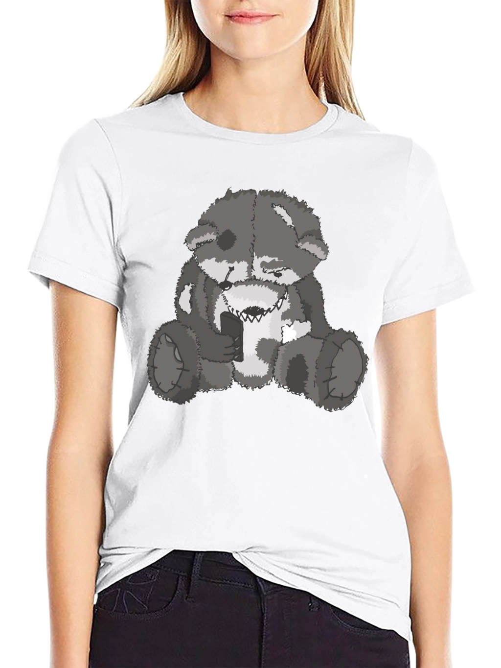 Evil Bear Graphic Tee - Mens Black T-Shirt