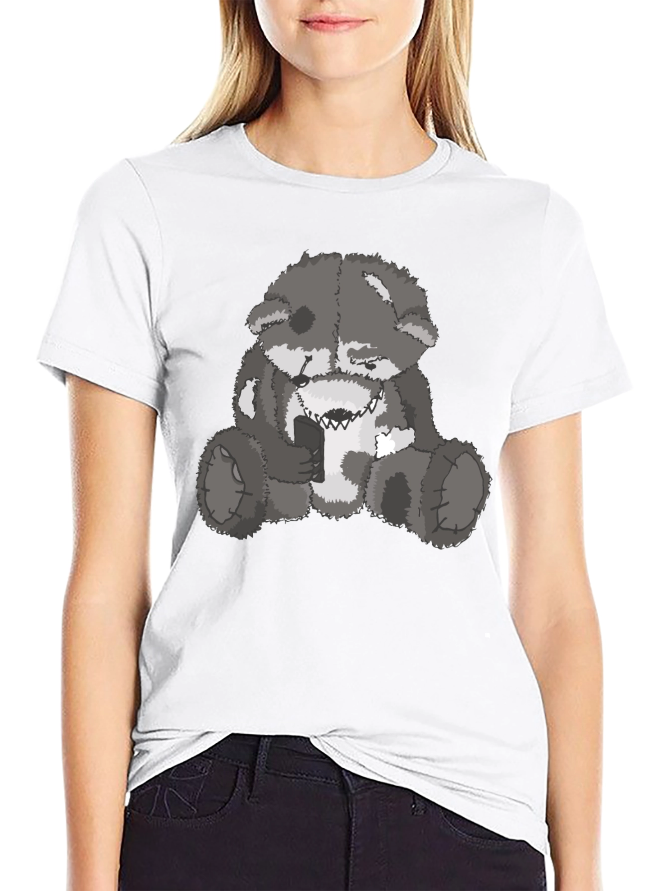 Evil Bear Graphic Tee - Mens Black T-Shirt