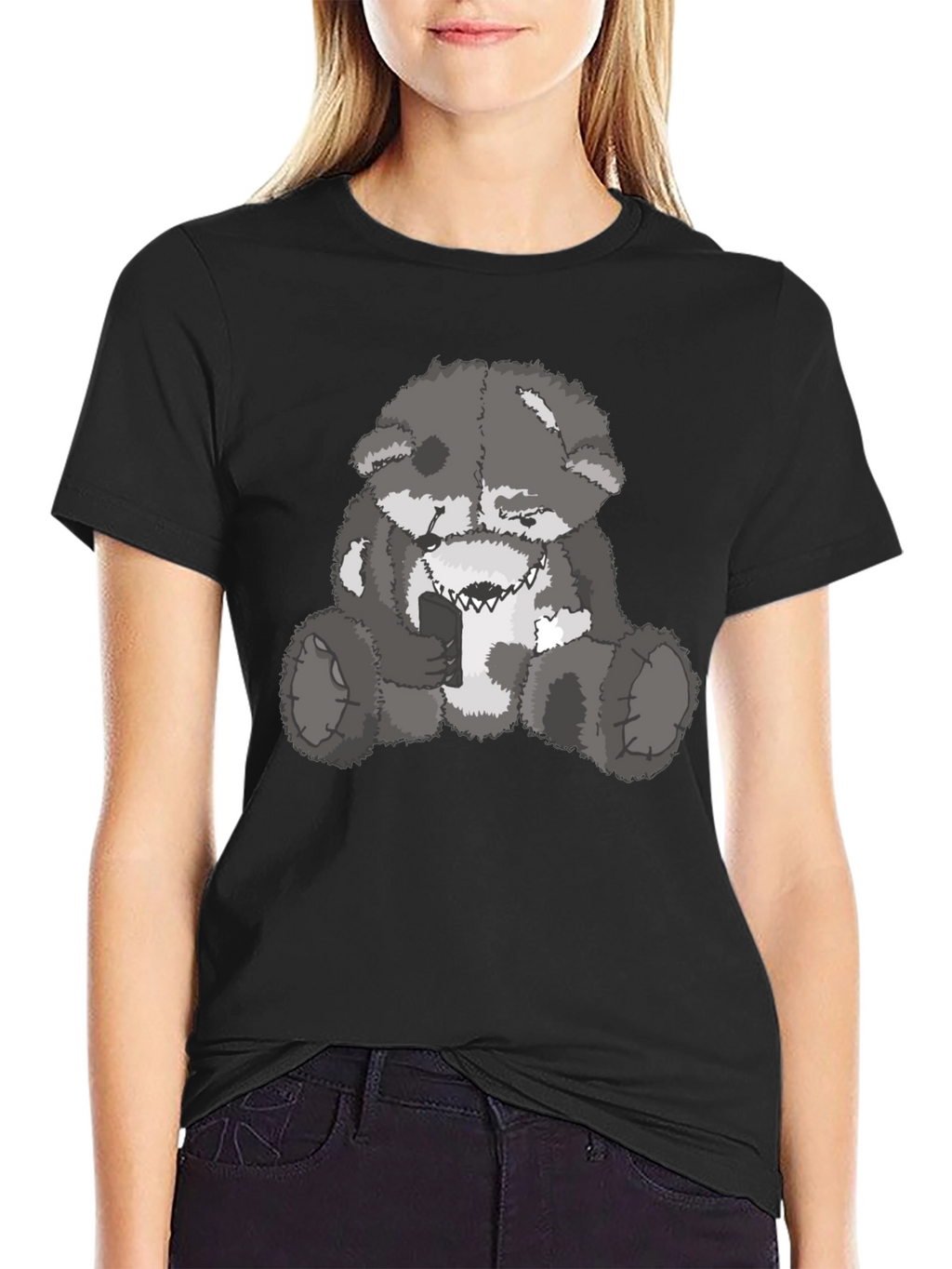 Evil Bear Graphic Tee - Mens Black T-Shirt