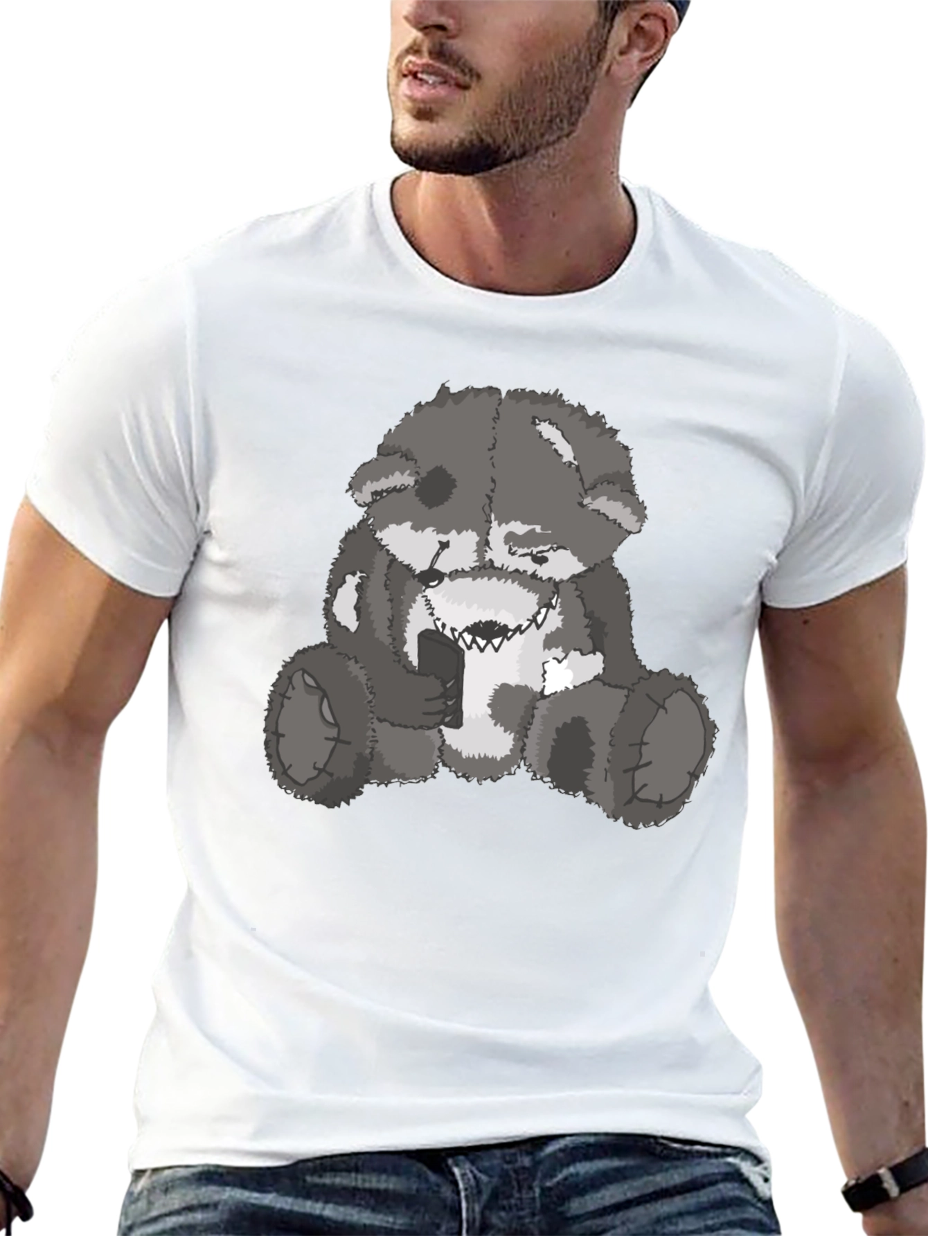 Evil Bear Graphic Tee - Mens Black T-Shirt