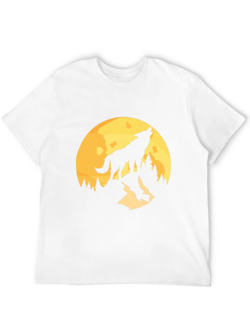 Wolf Howling at Moon Graphic T-Shirt