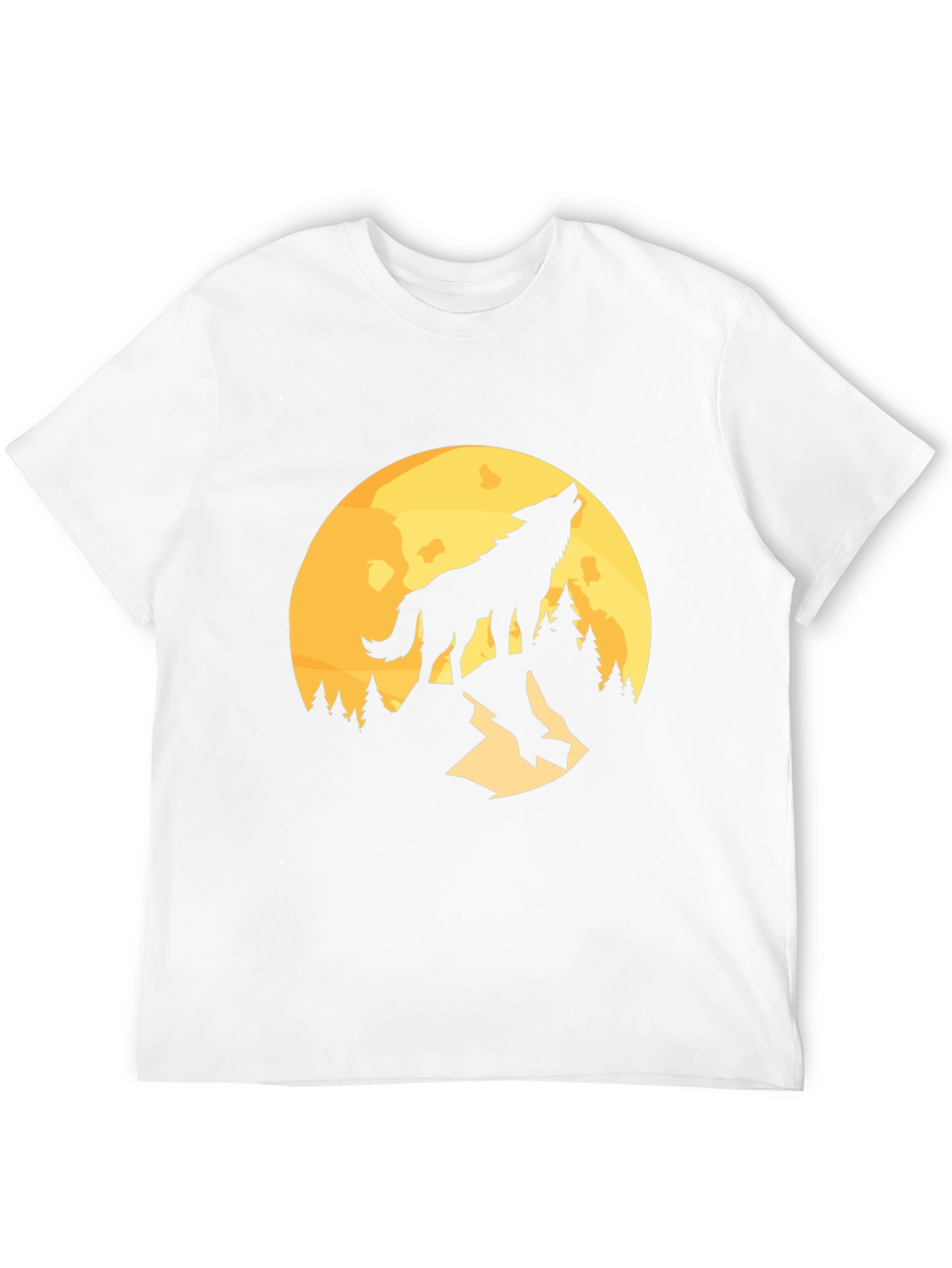 Wolf Howling at Moon Graphic T-Shirt