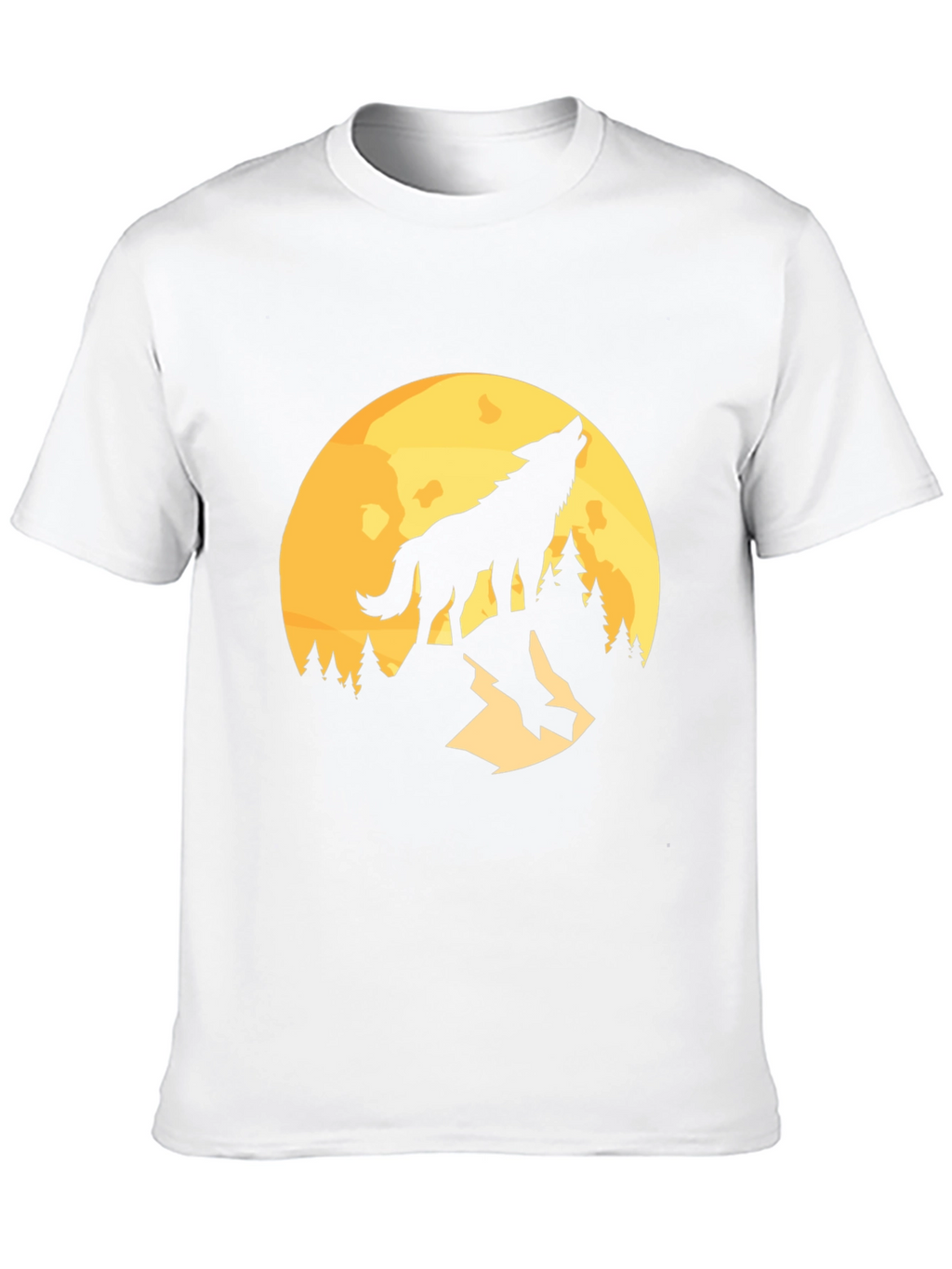 Wolf Howling at Moon Graphic T-Shirt