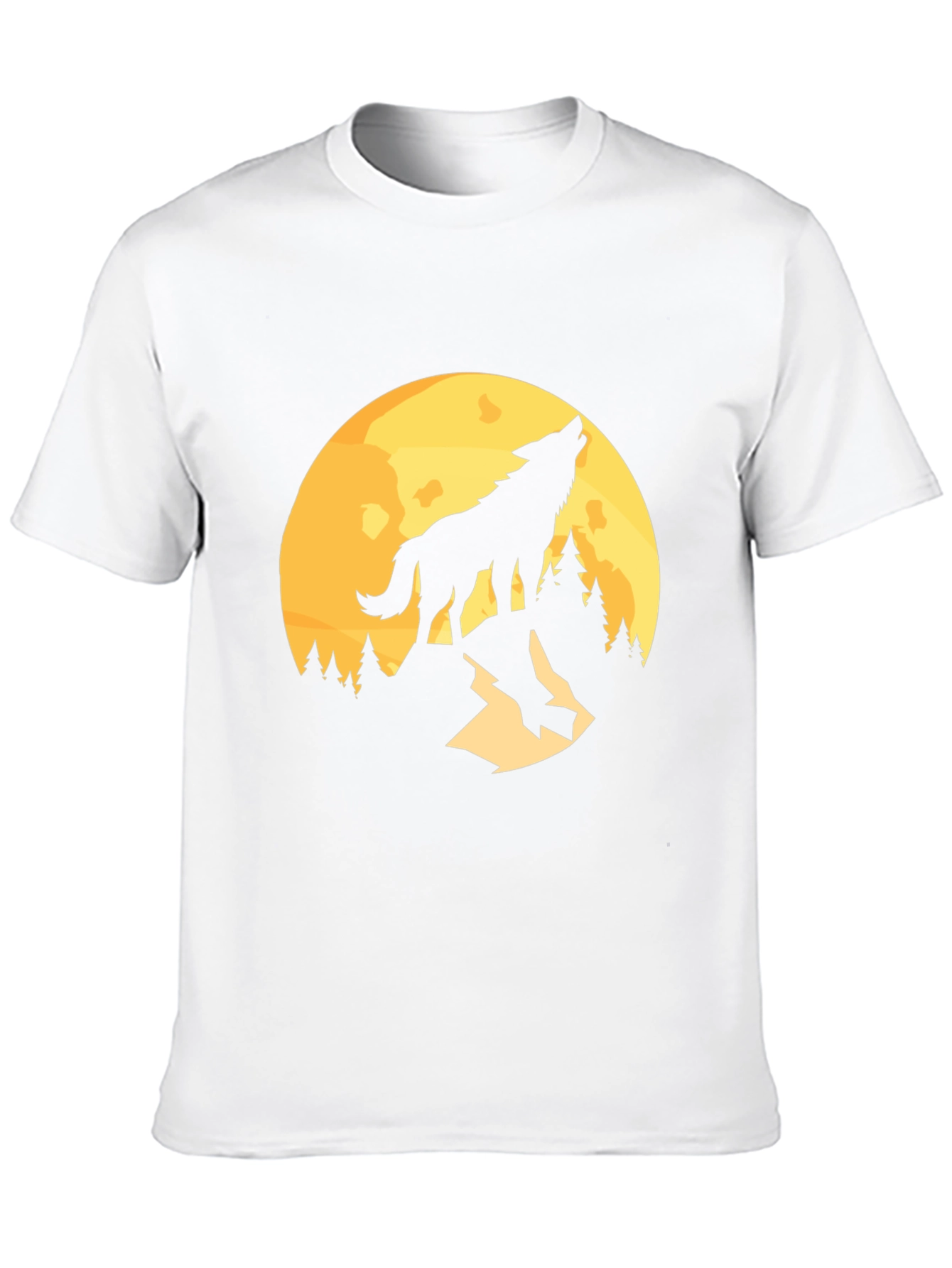 Wolf Howling at Moon Graphic T-Shirt