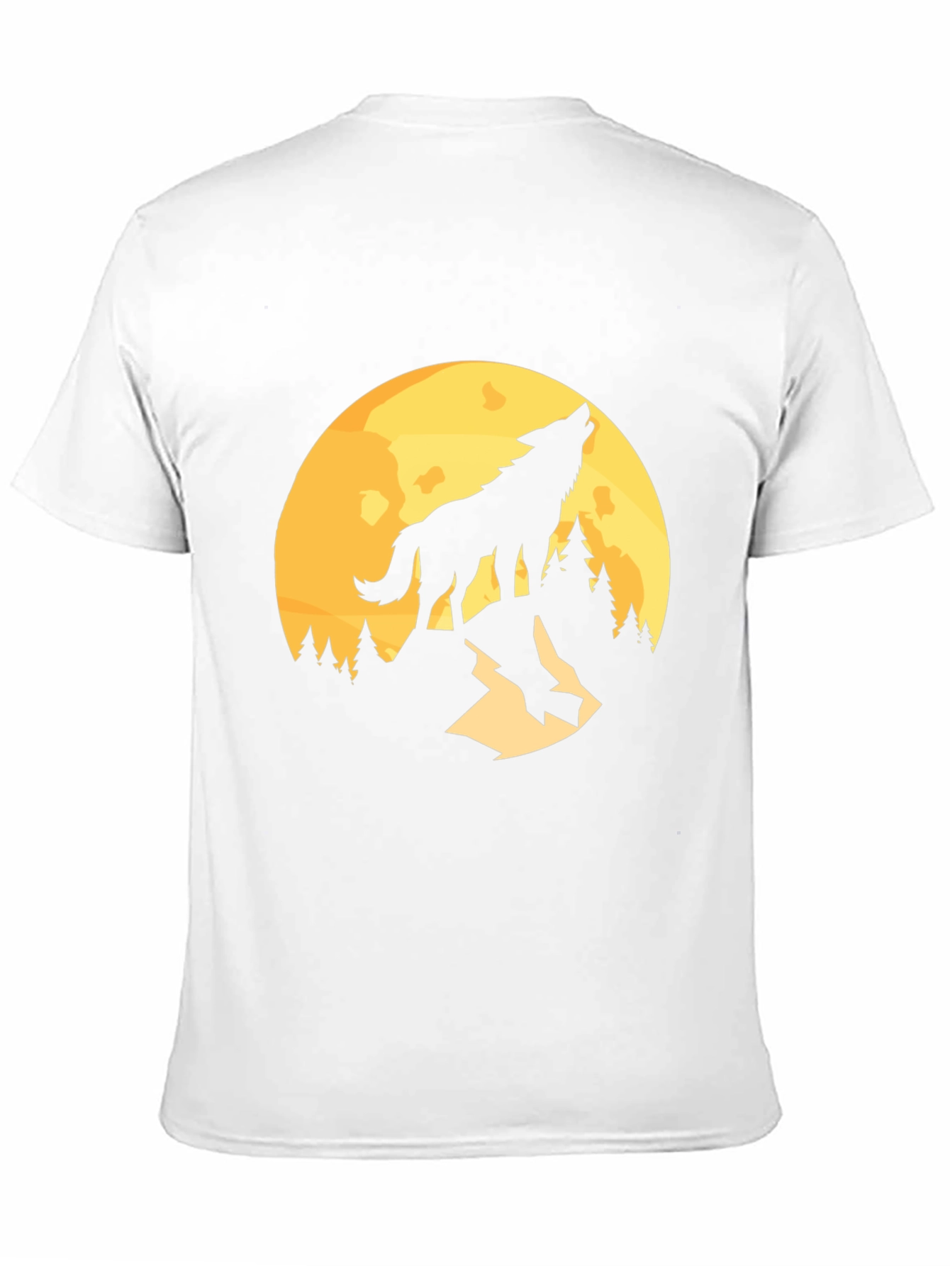 Wolf Howling at Moon Graphic T-Shirt