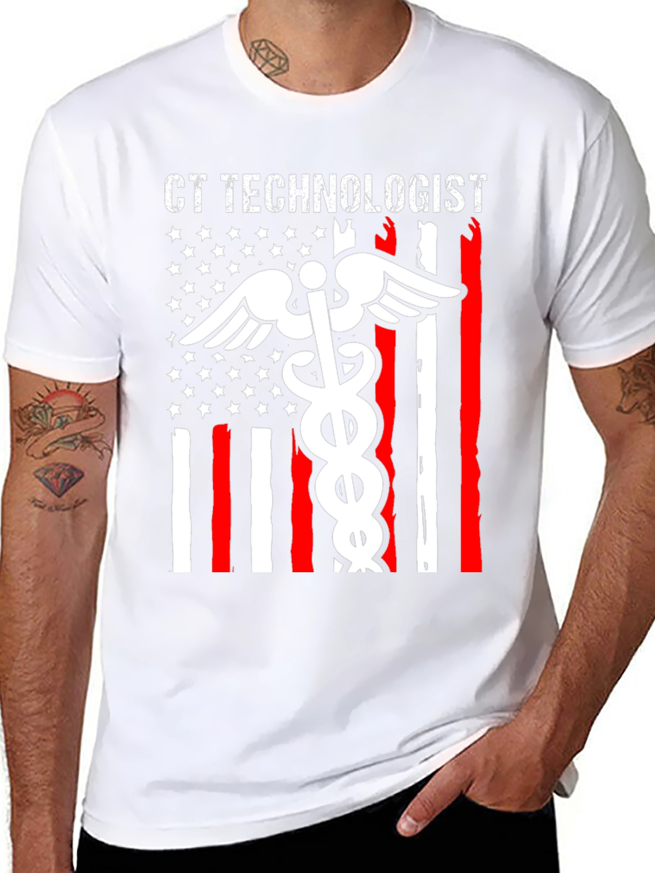 CT Technologist American Flag Graphic Tee