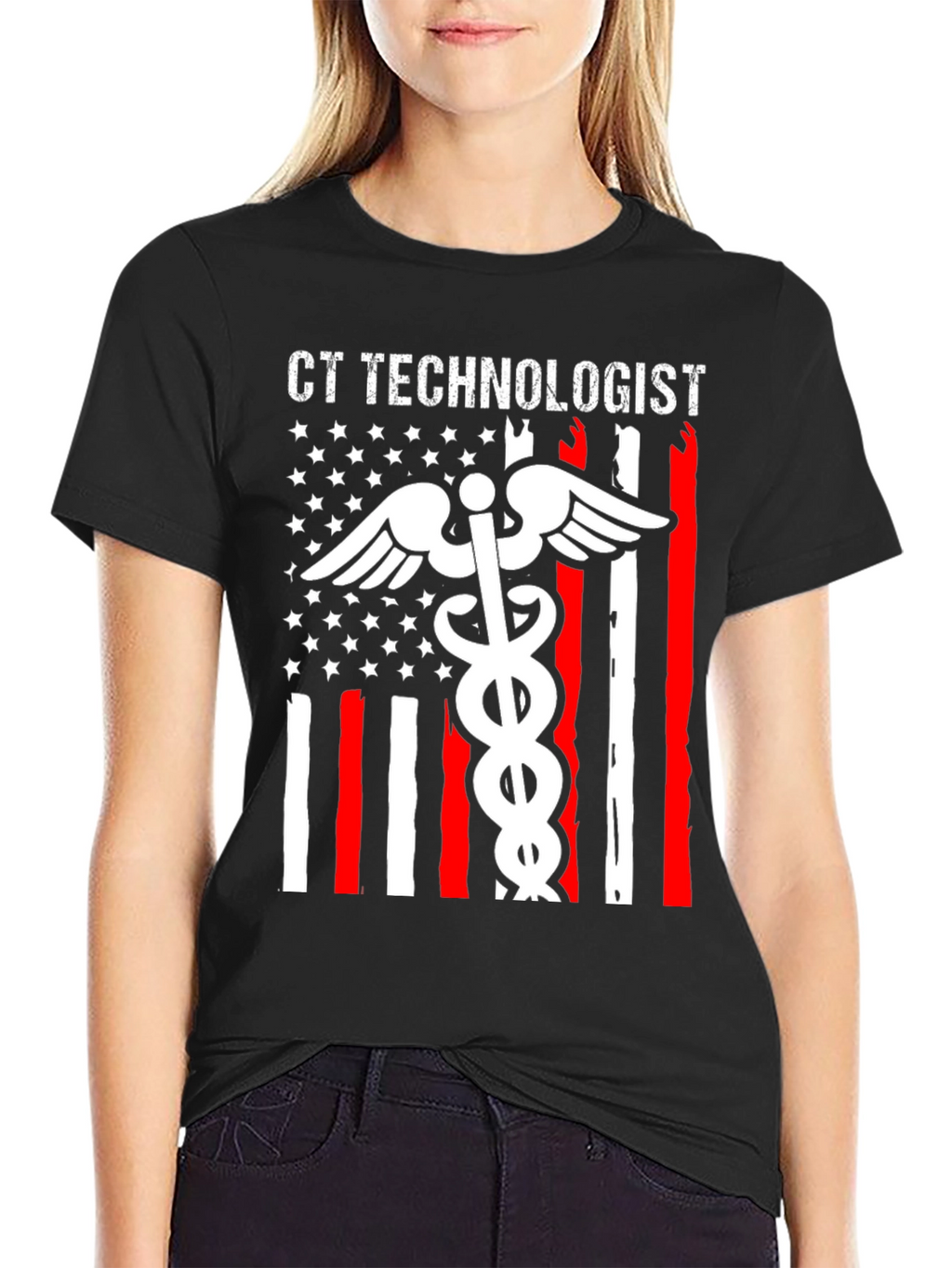 CT Technologist American Flag Graphic Tee