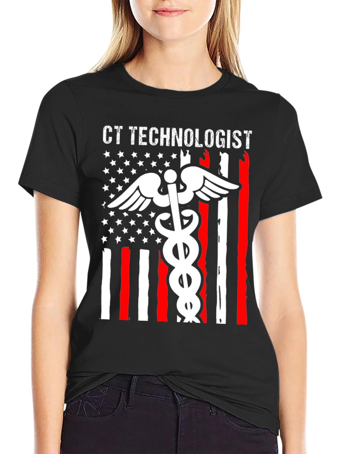 CT Technologist American Flag Graphic Tee