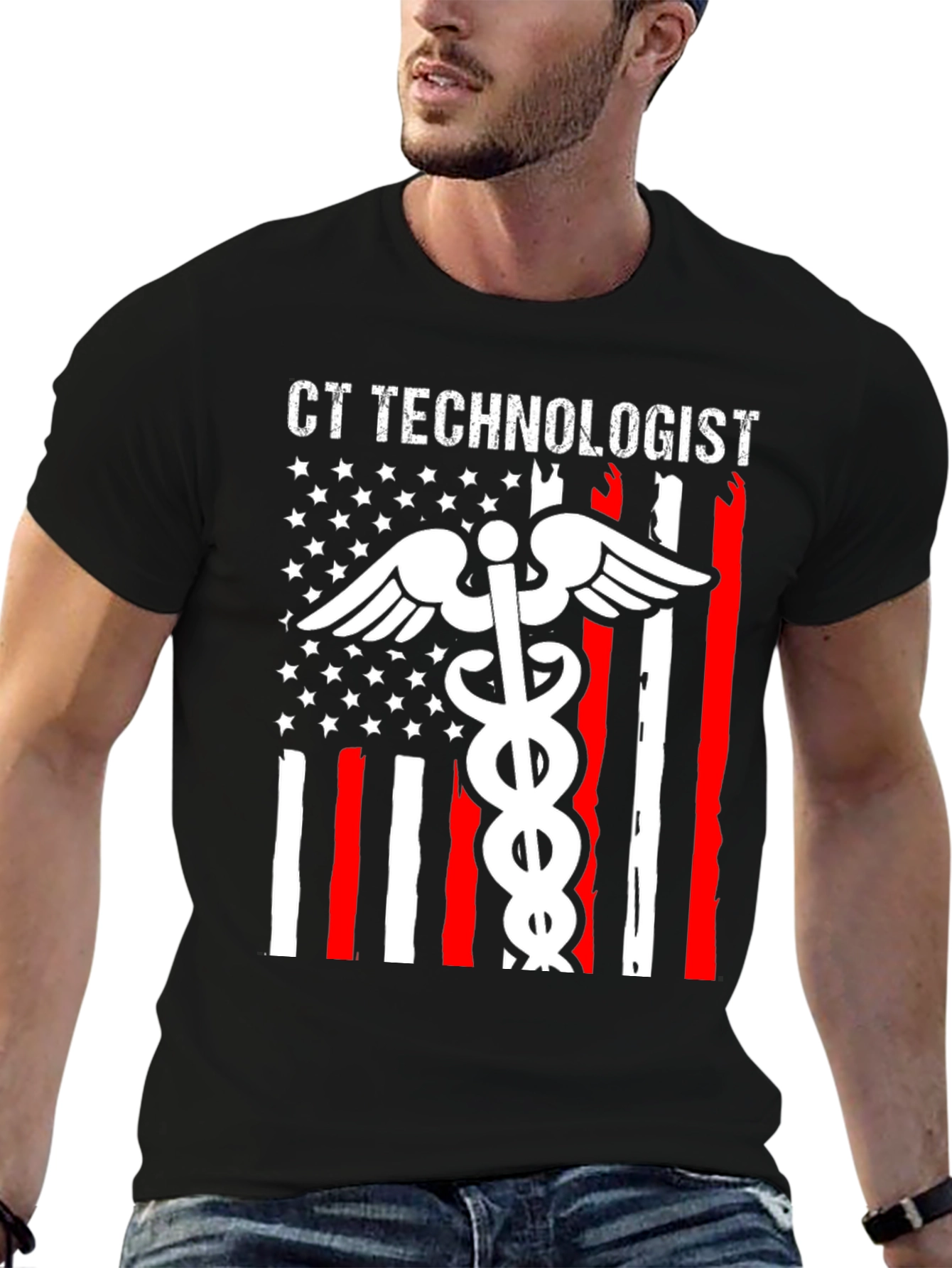 CT Technologist American Flag Graphic Tee