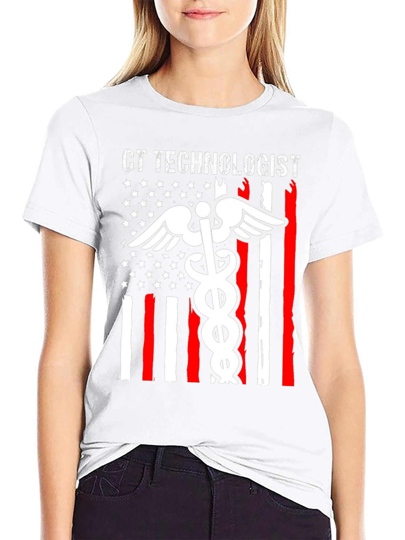 CT Technologist American Flag Graphic Tee