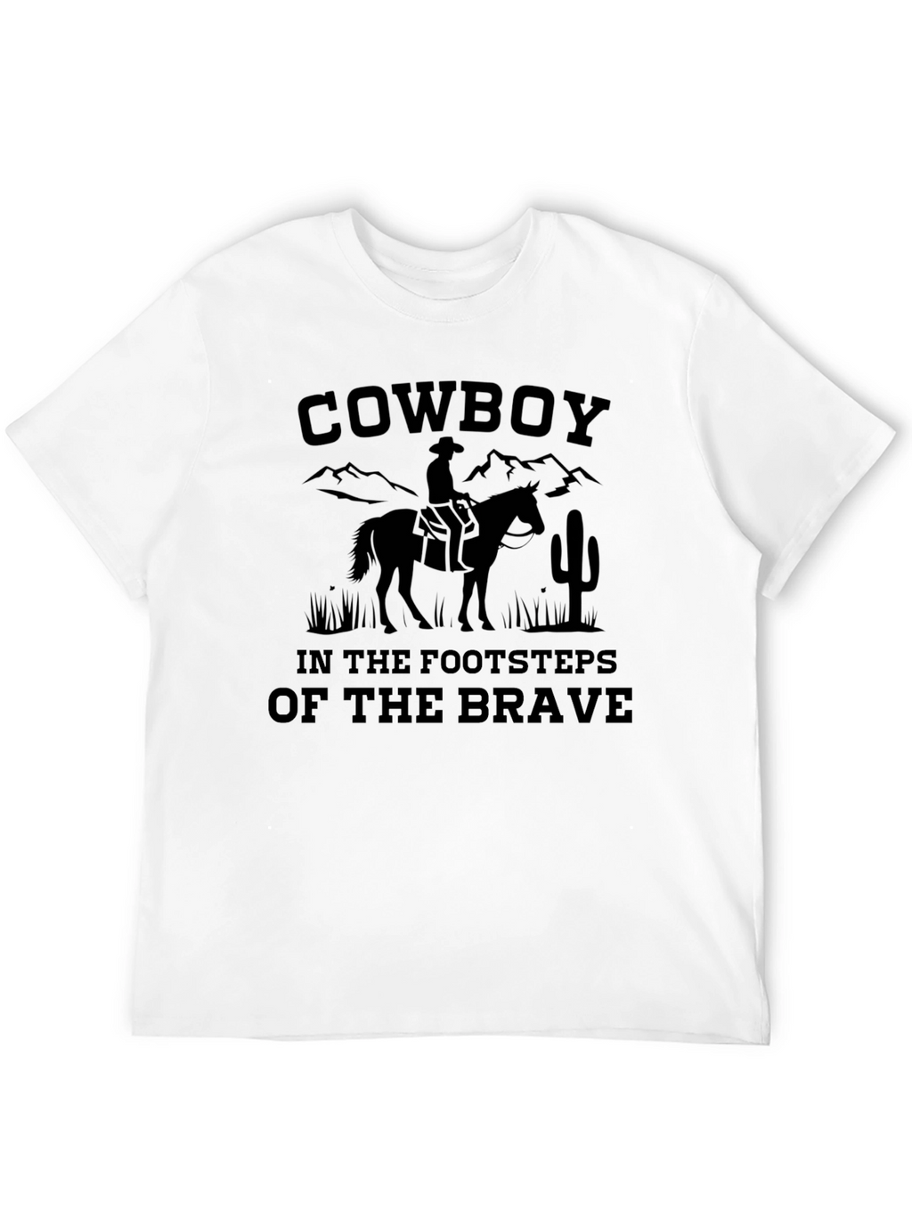 Cowboy T-Shirt - Footsteps of the Brave Graphic Tee