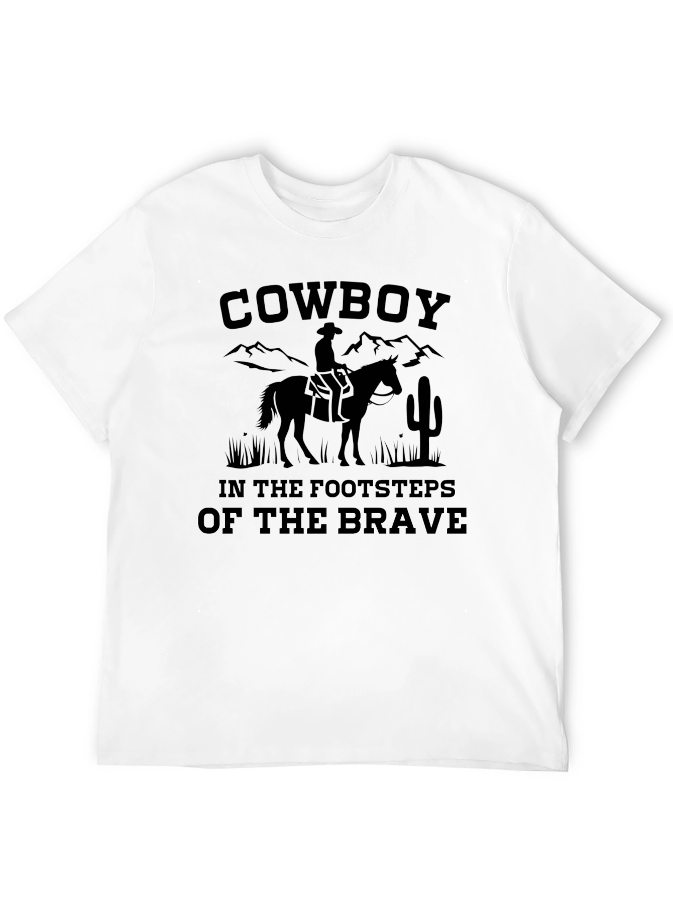 Cowboy T-Shirt - Footsteps of the Brave Graphic Tee