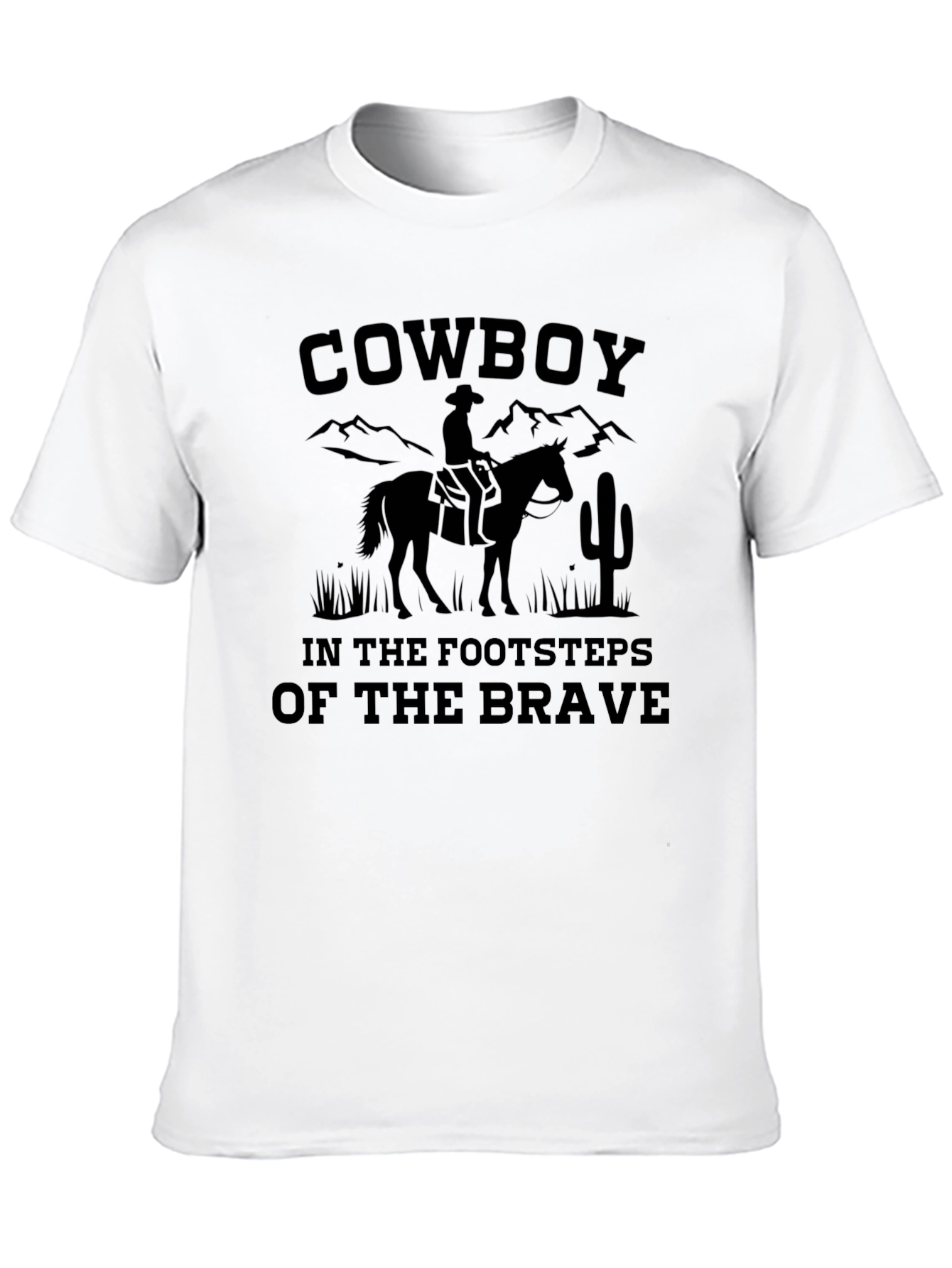 Cowboy T-Shirt - Footsteps of the Brave Graphic Tee