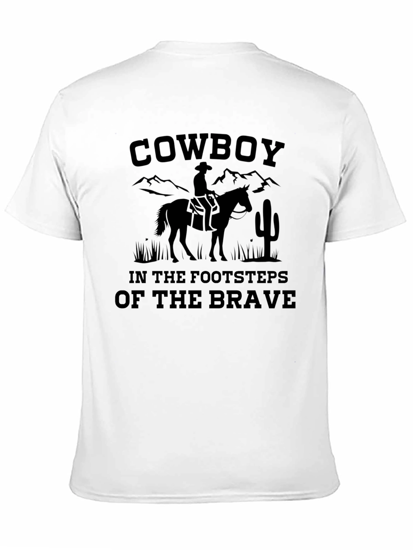Cowboy T-Shirt - Footsteps of the Brave Graphic Tee