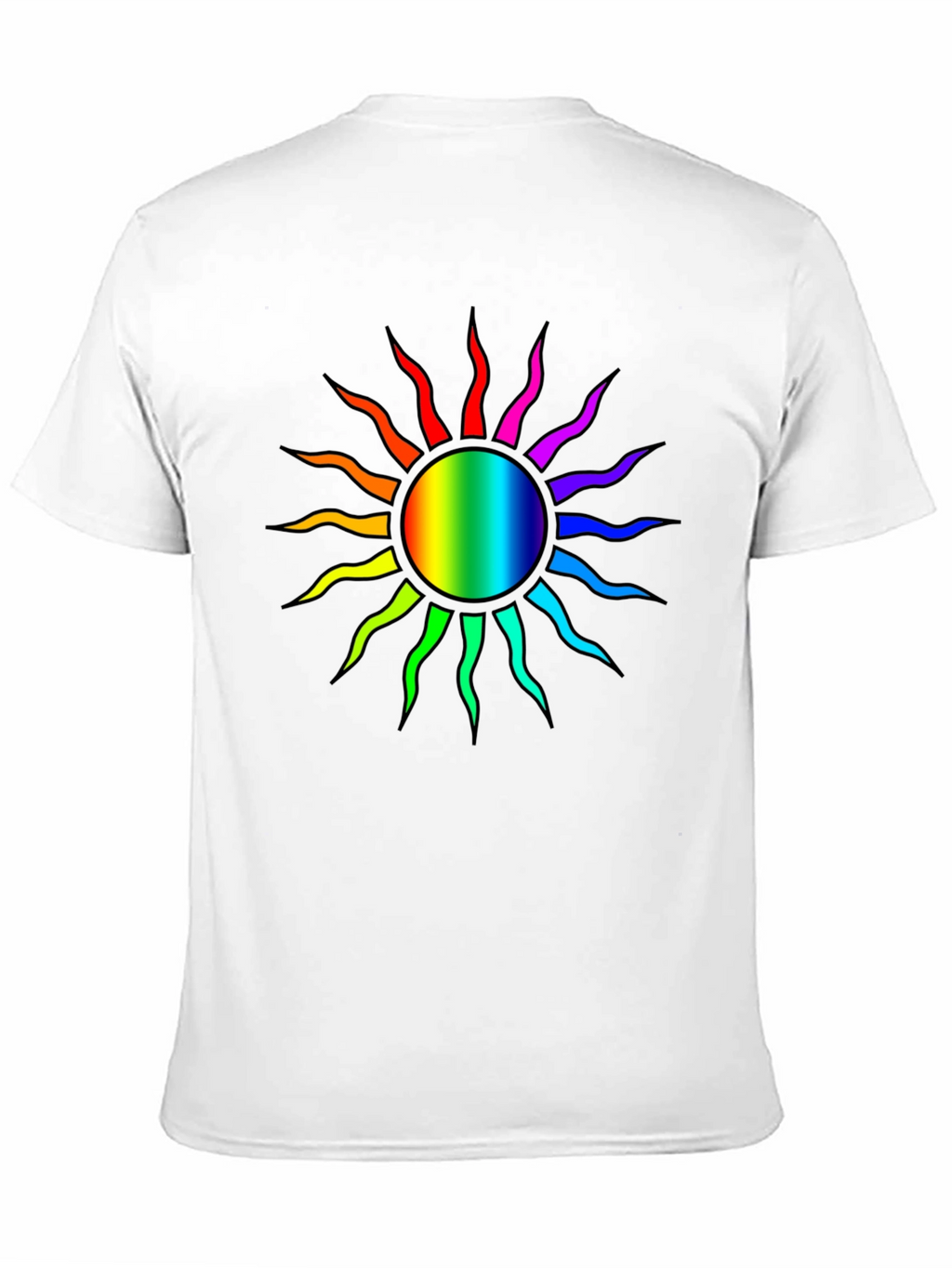 Rainbow Sun Graphic T-Shirt - Stylish Comfort