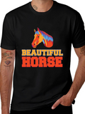 Beautiful Horse Graphic Tee - Unisex Black T-Shirt