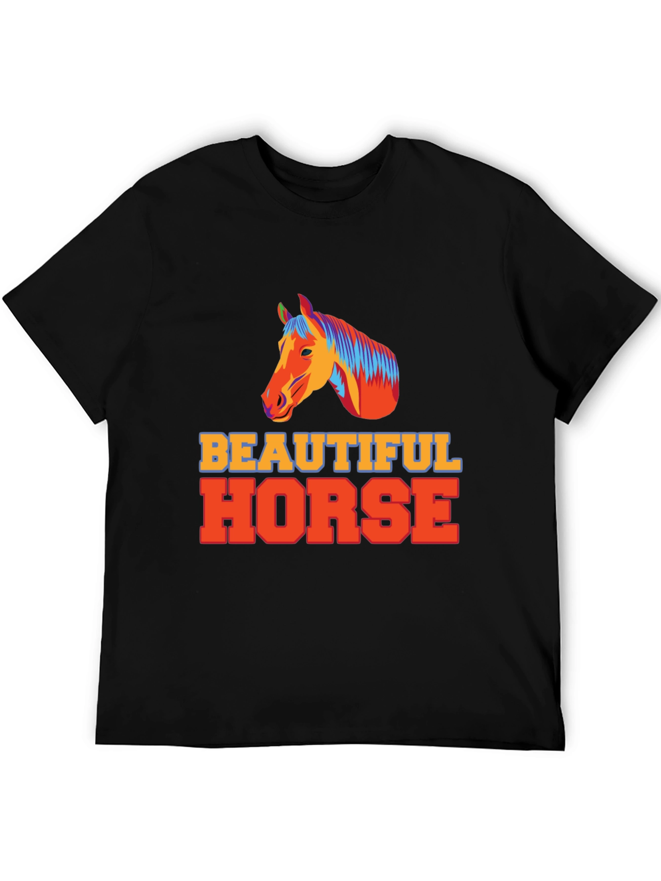 Beautiful Horse Graphic Tee - Unisex Black T-Shirt