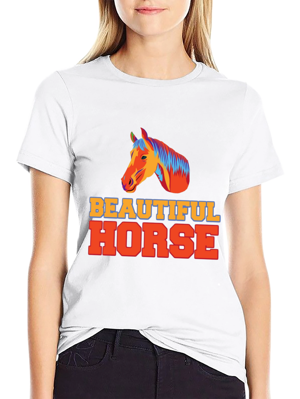 Beautiful Horse Graphic Tee - Unisex Black T-Shirt