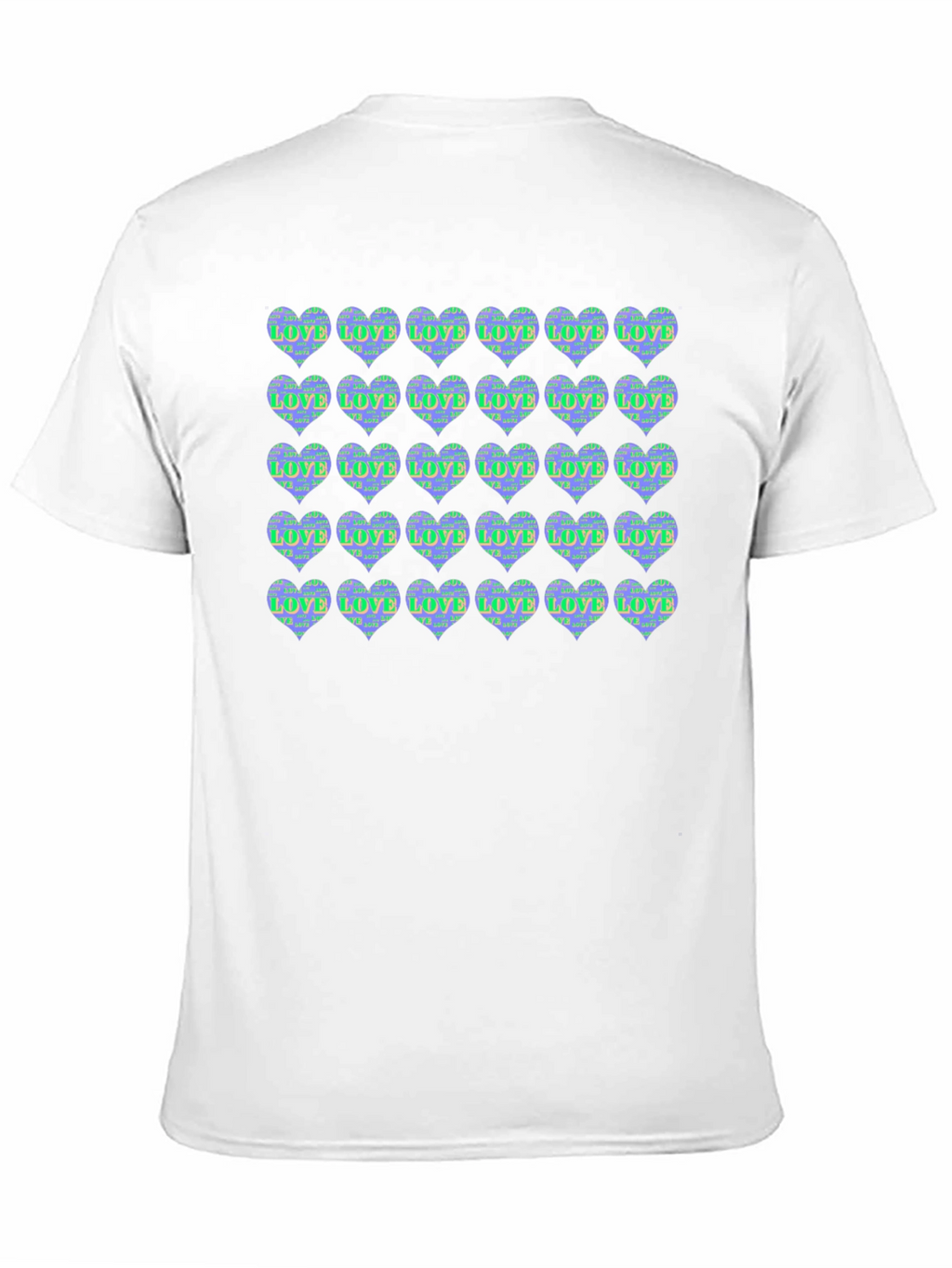 Heart Print Crew Neck T-Shirt