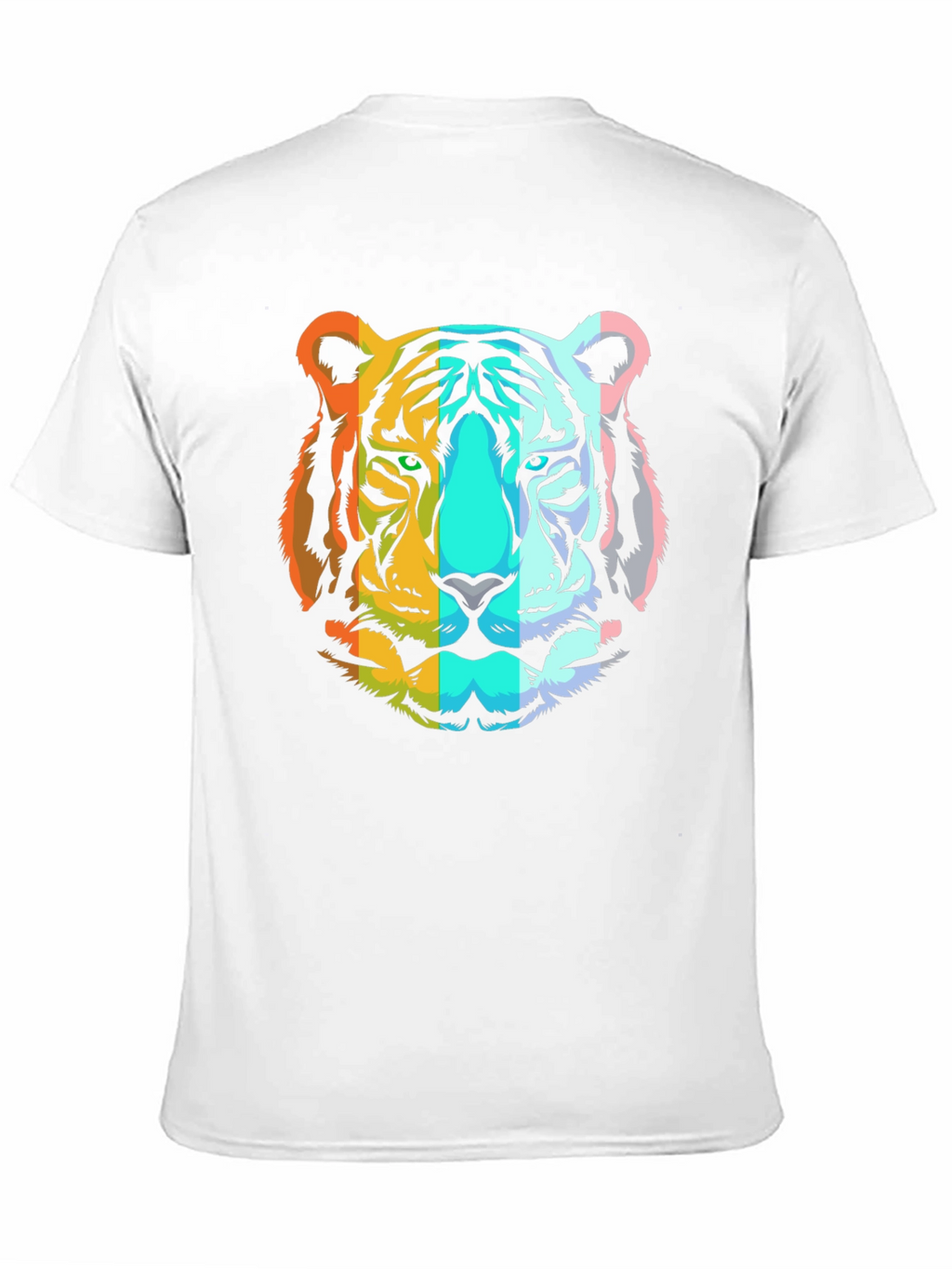 Rainbow Tiger Graphic T-Shirt - Mens Black Tee