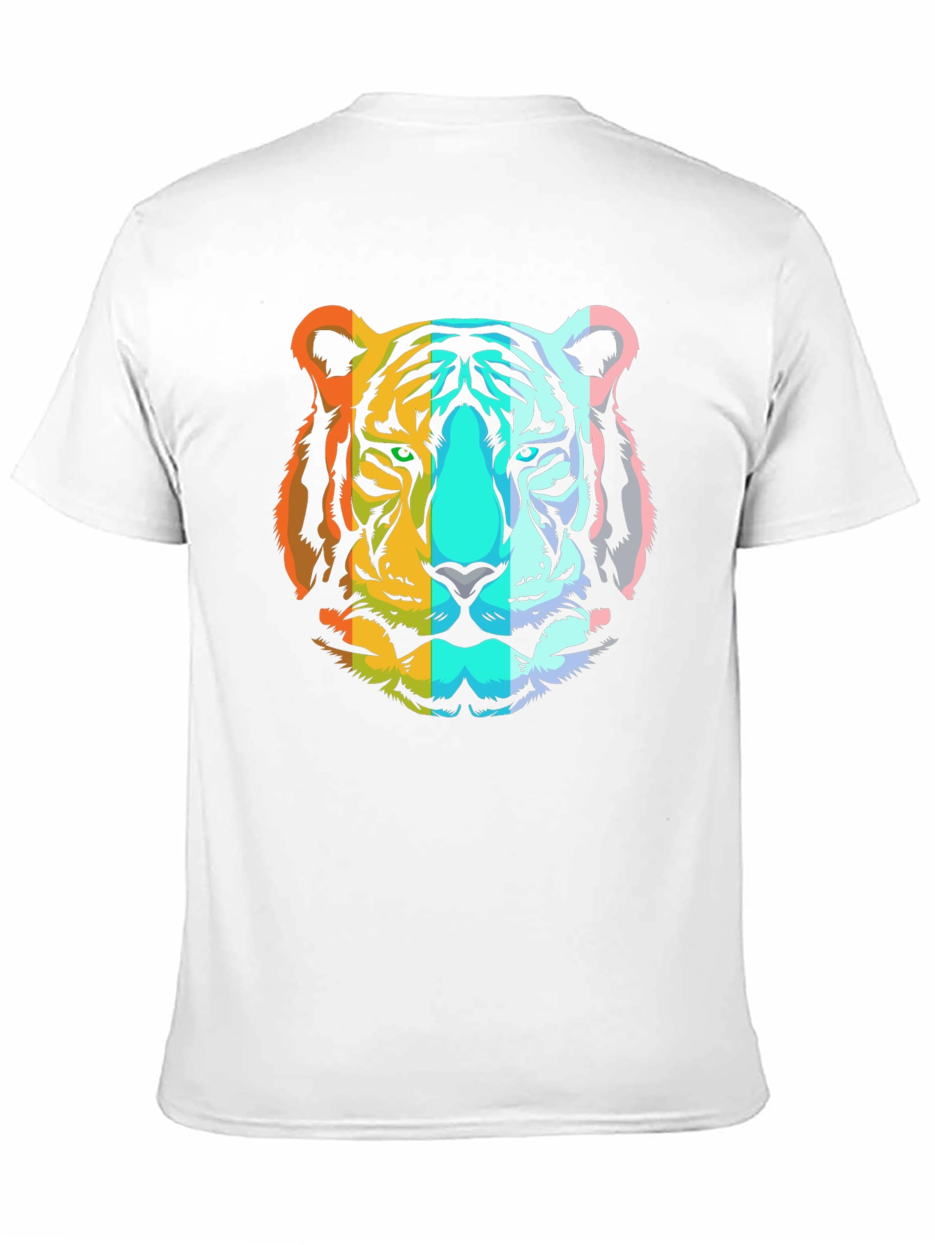 Rainbow Tiger Graphic T-Shirt - Mens Black Tee