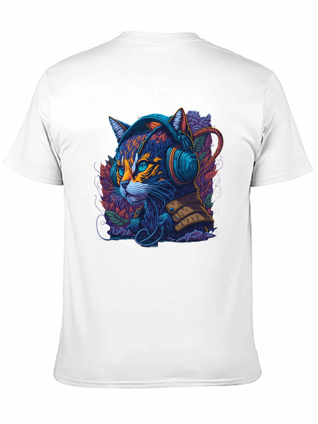 Neon Cat Headphone T-Shirt
