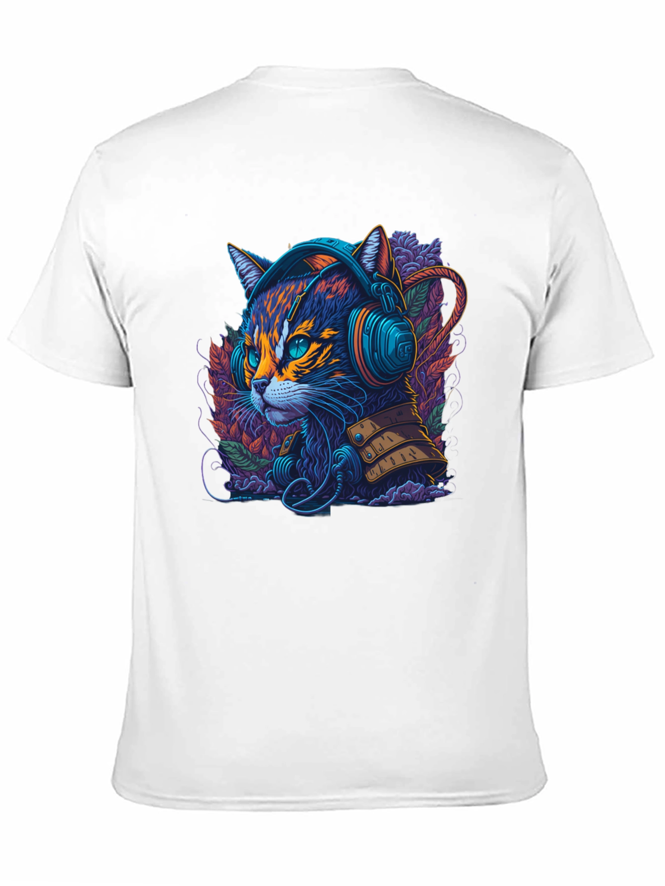 Neon Cat Headphone T-Shirt