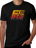 Fire Burning Graphic Tee - Black T-Shirt