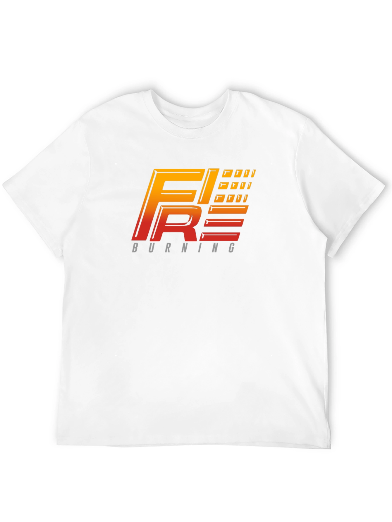 Fire Burning Graphic Tee - Black T-Shirt