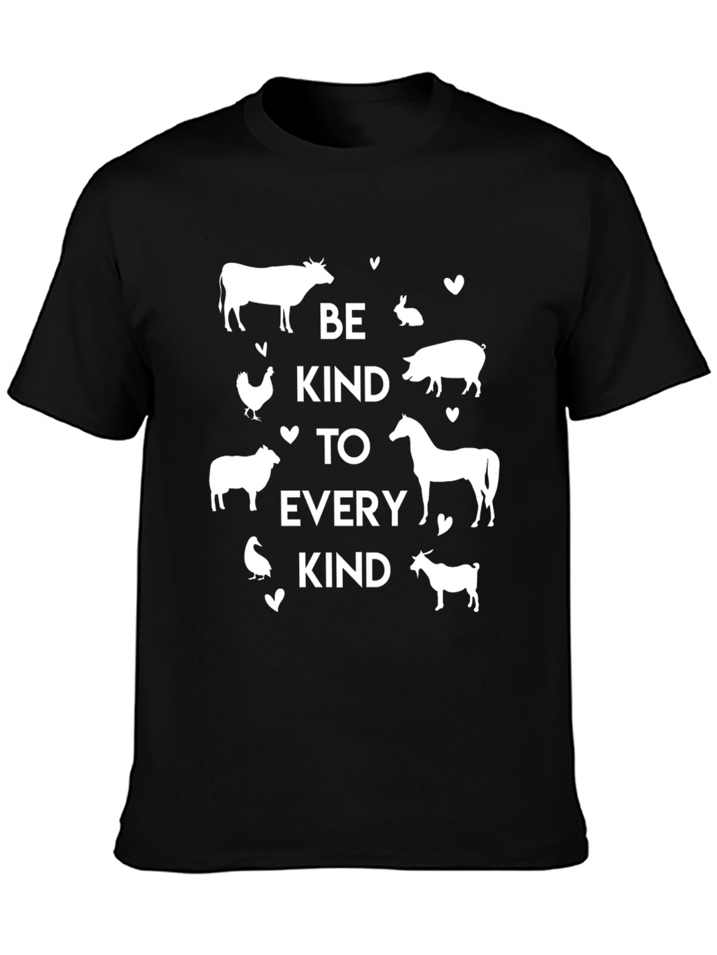 Be Kind to Every Kind Black Graphic Tee