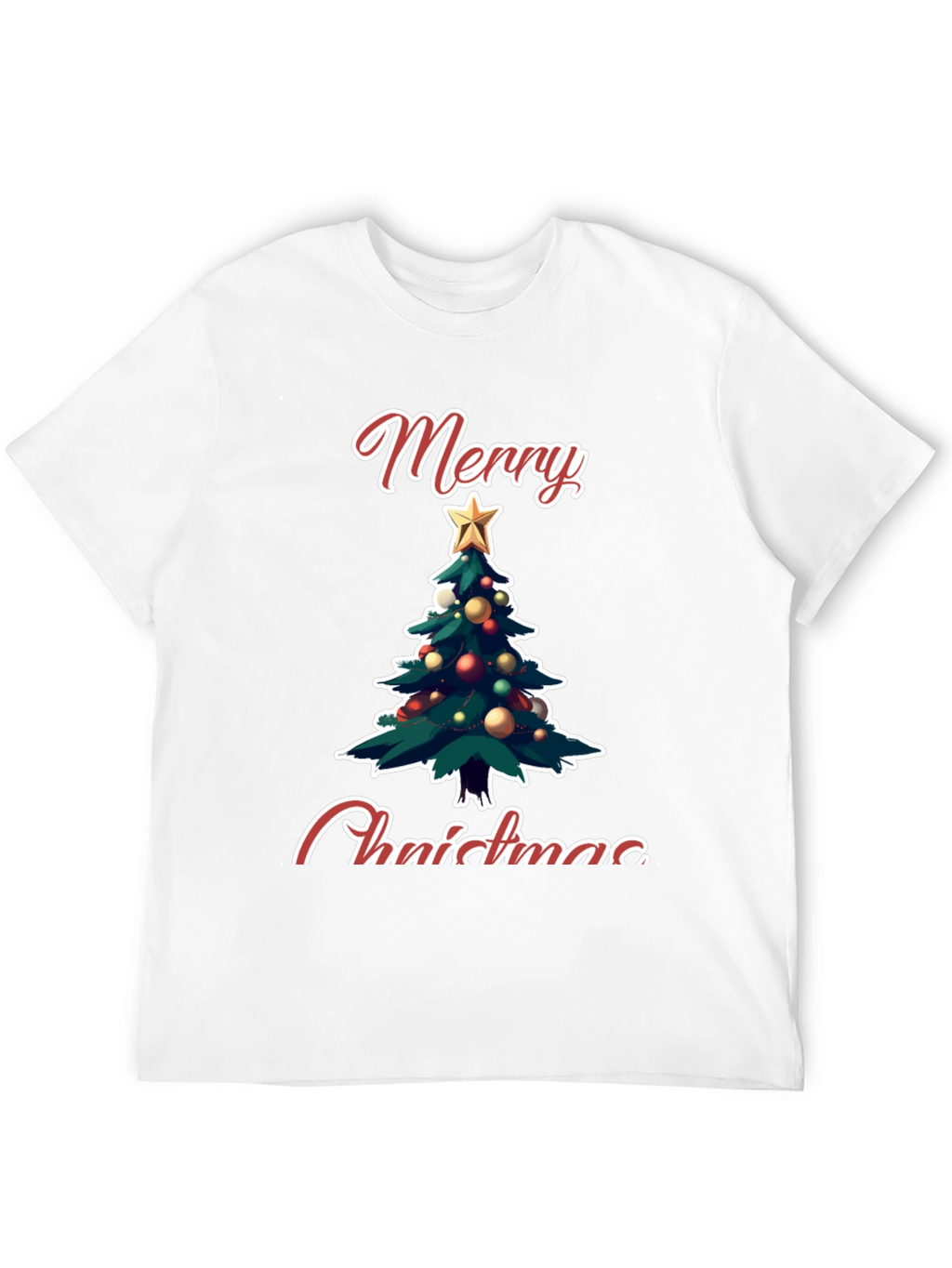 Festive Christmas Tree Graphic T-Shirt