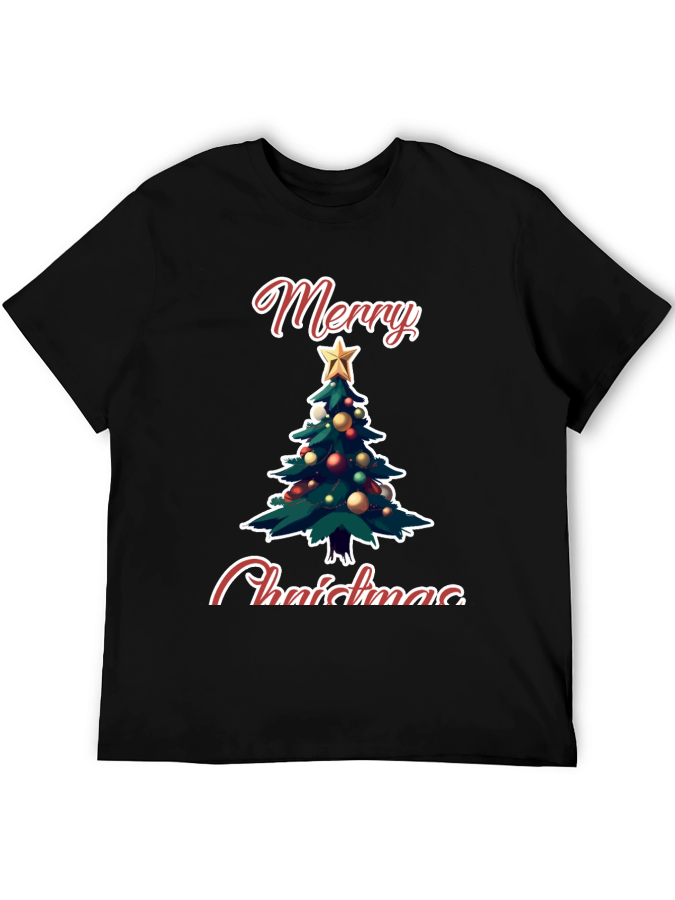 Festive Christmas Tree Graphic T-Shirt