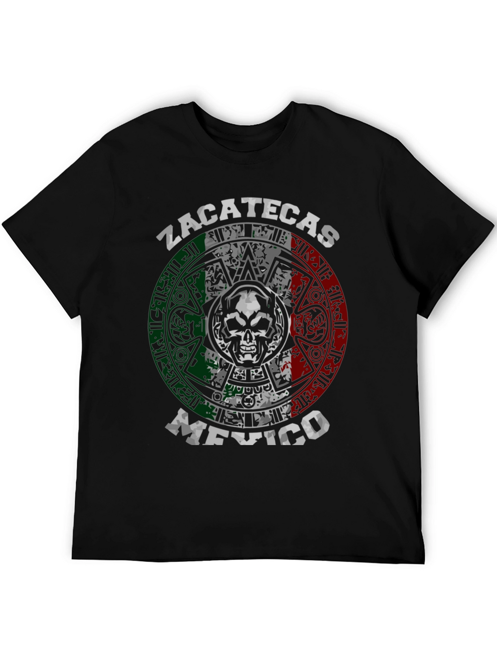 Zacatecas Mexico T-Shirt Skull Aztec Calendar