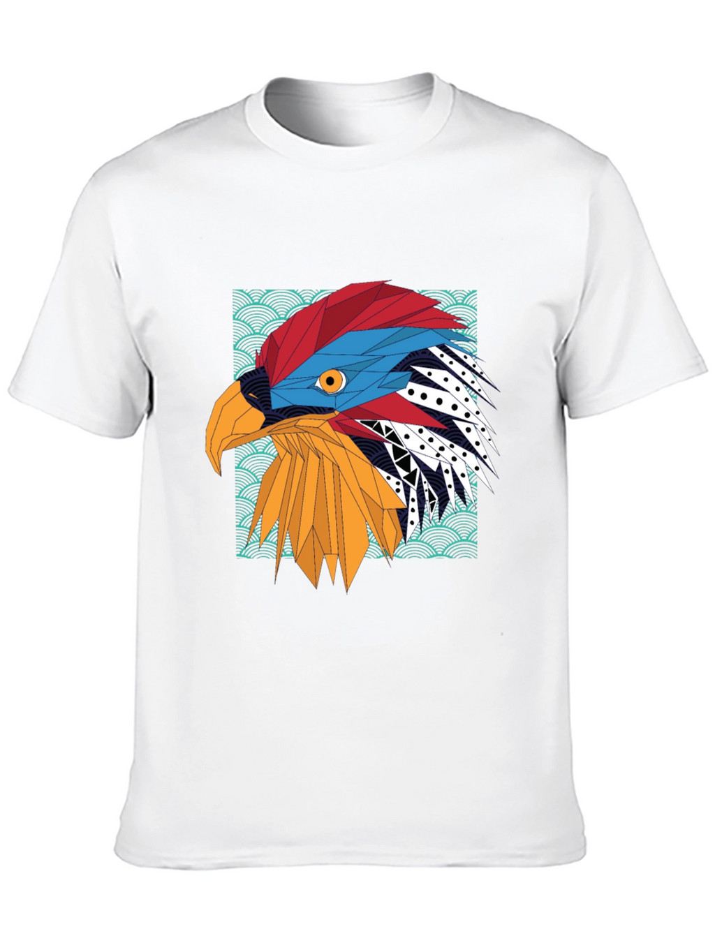 Geometric Eagle Graphic Tee - Stylish Mens T-Shirt