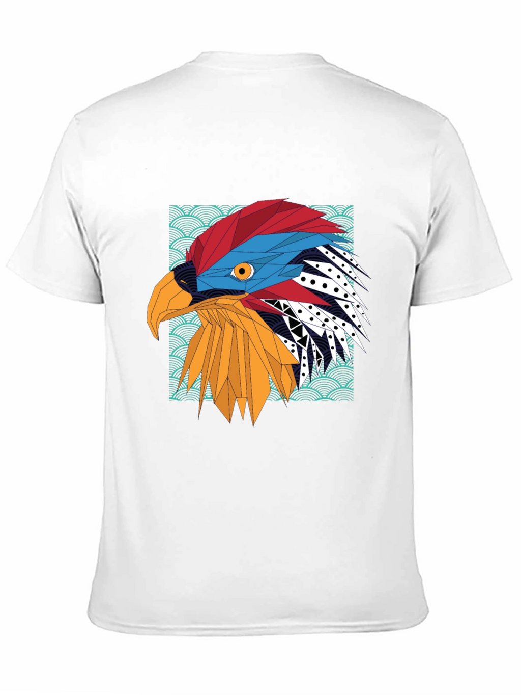 Geometric Eagle Graphic Tee - Stylish Mens T-Shirt