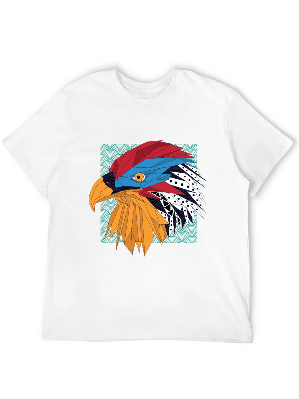 Geometric Eagle Graphic Tee - Stylish Mens T-Shirt