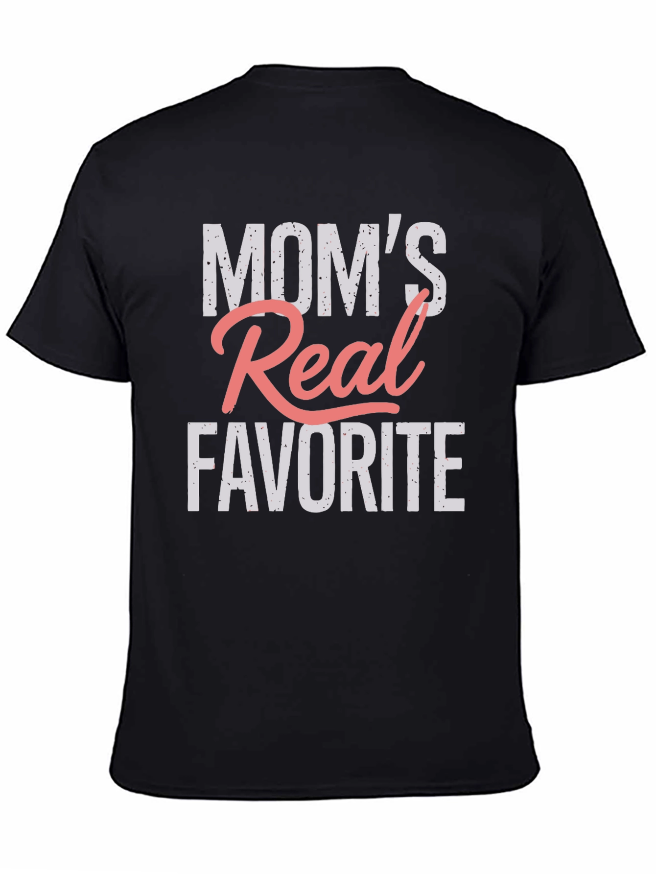 Moms Real Favorite Graphic Tee - Black Cotton Blend
