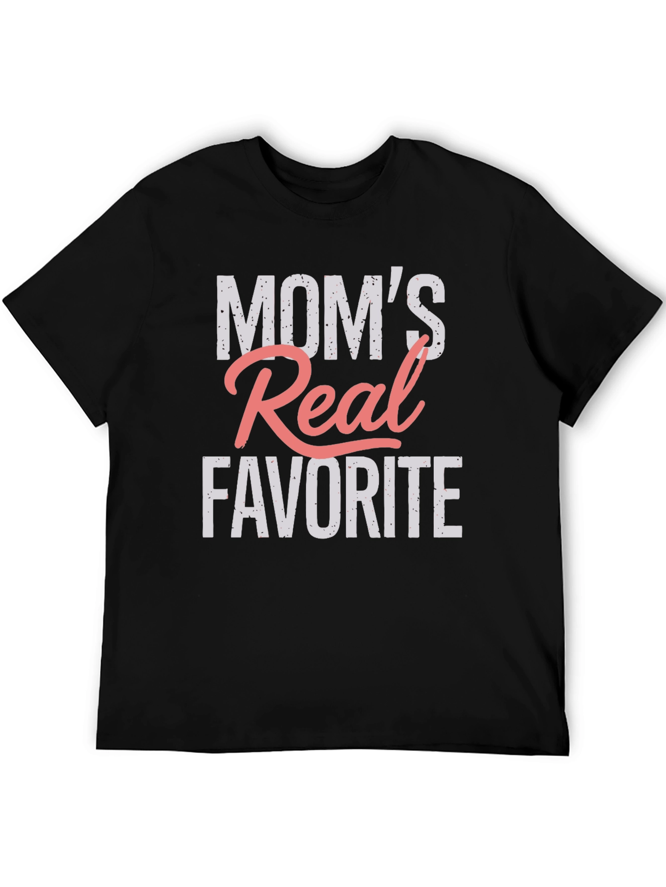 Moms Real Favorite Graphic Tee - Black Cotton Blend