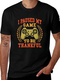 Gamer Thanksgiving T-Shirt - Paused My Game