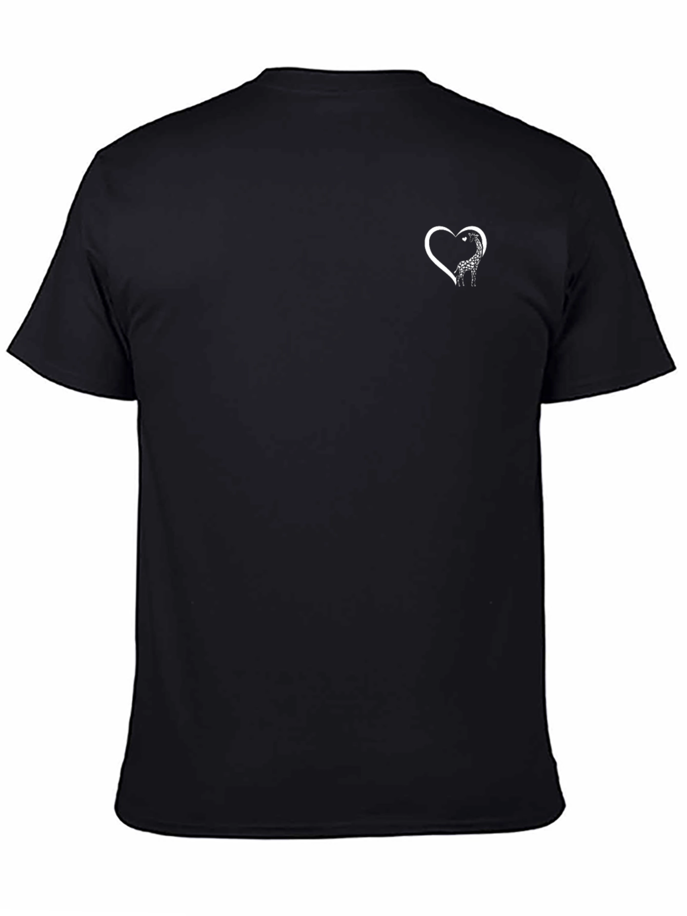 Giraffe Heart Graphic Tee - Black