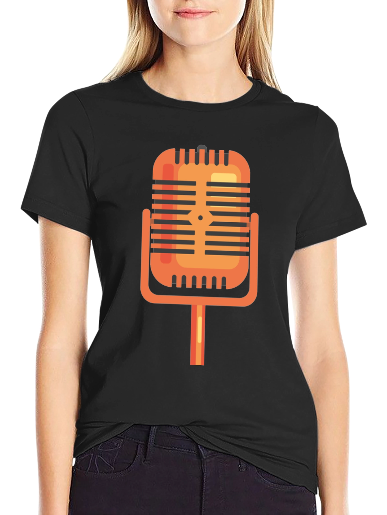 Vintage Microphone Graphic T-Shirt